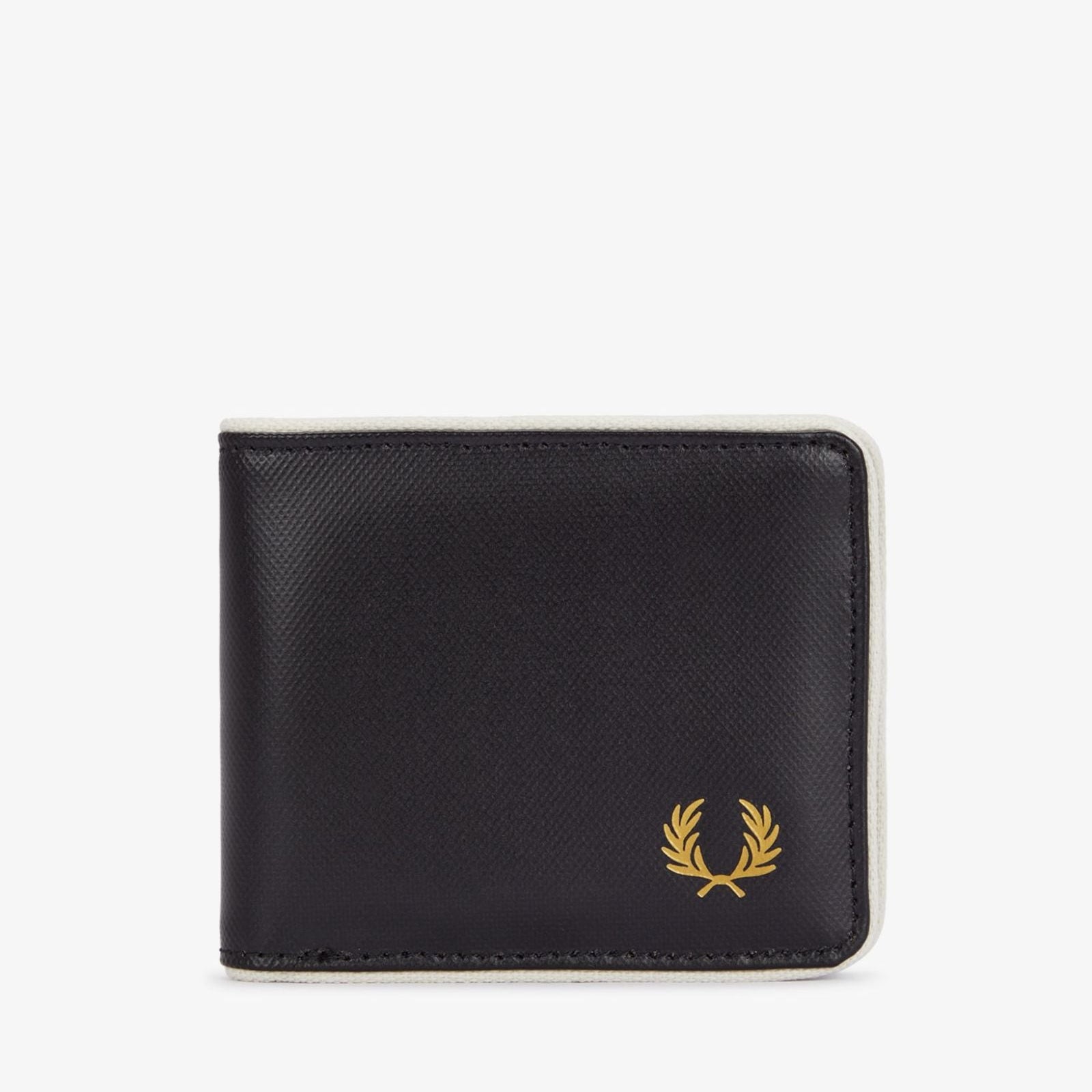 Fred Perry Coated Billfold - Black / Ecru