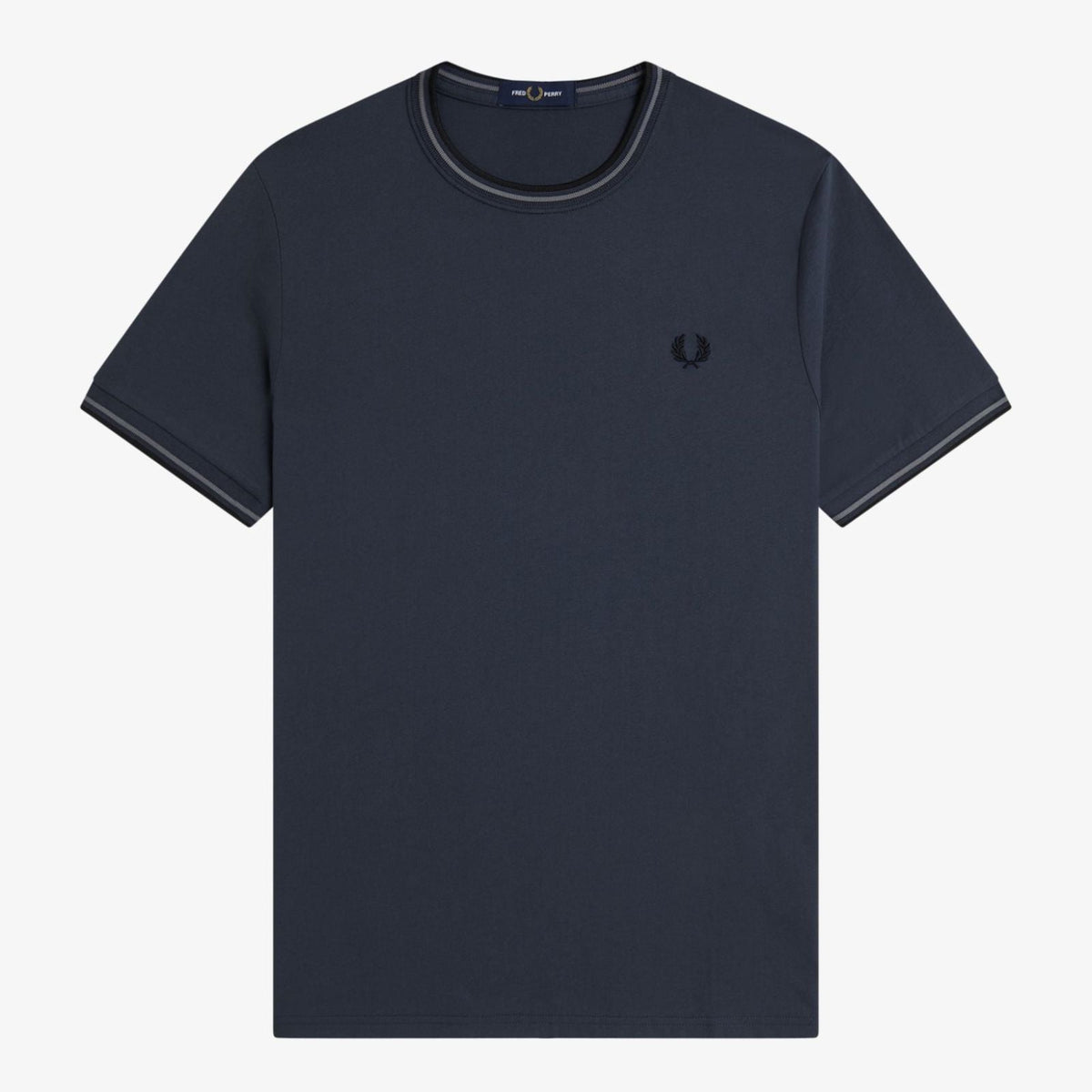 Fred Perry Twin Tipped T-Shirt - Dark Airforce / Stockport Blue / Black