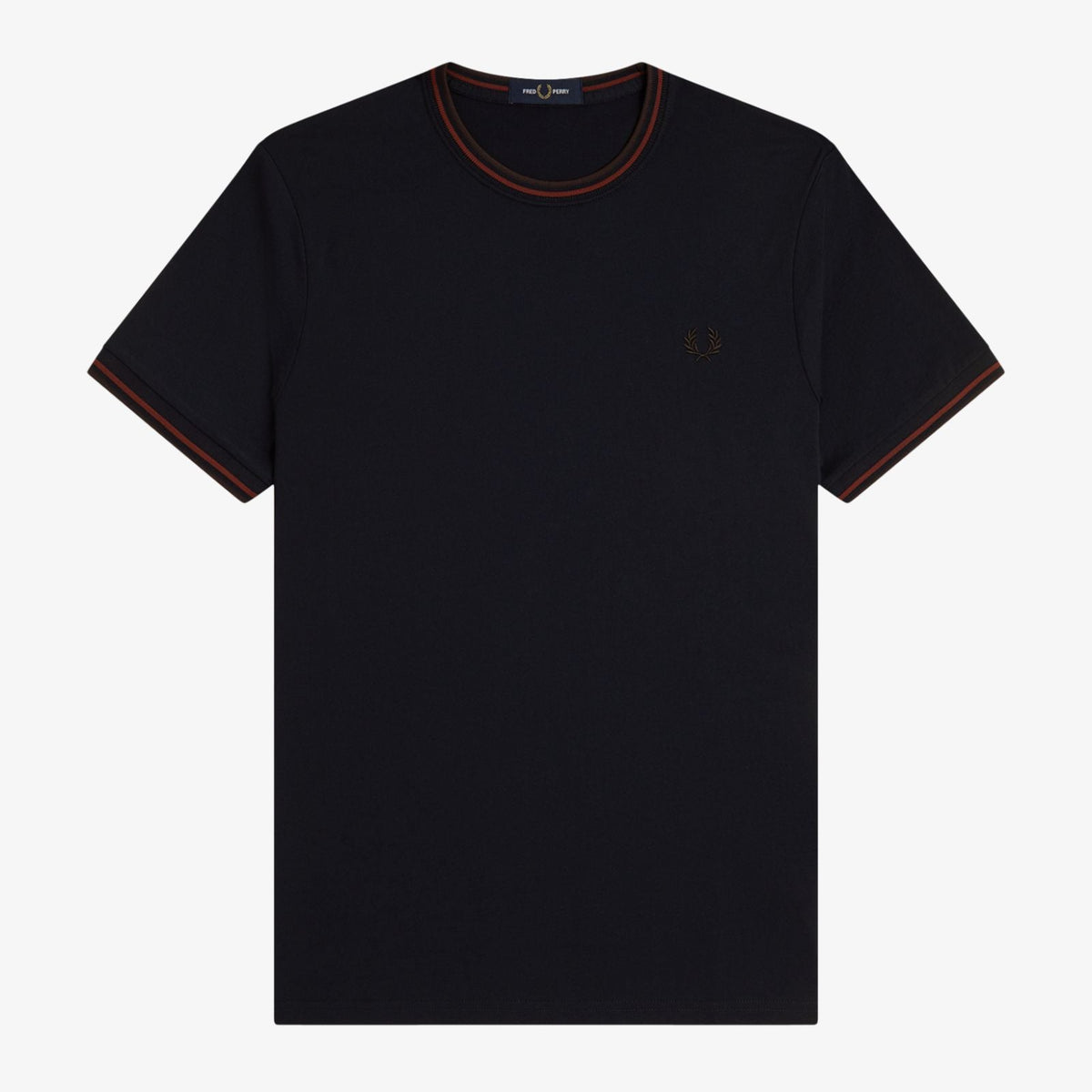 Fred Perry Twin Tipped T-Shirt - Navy / Brandy