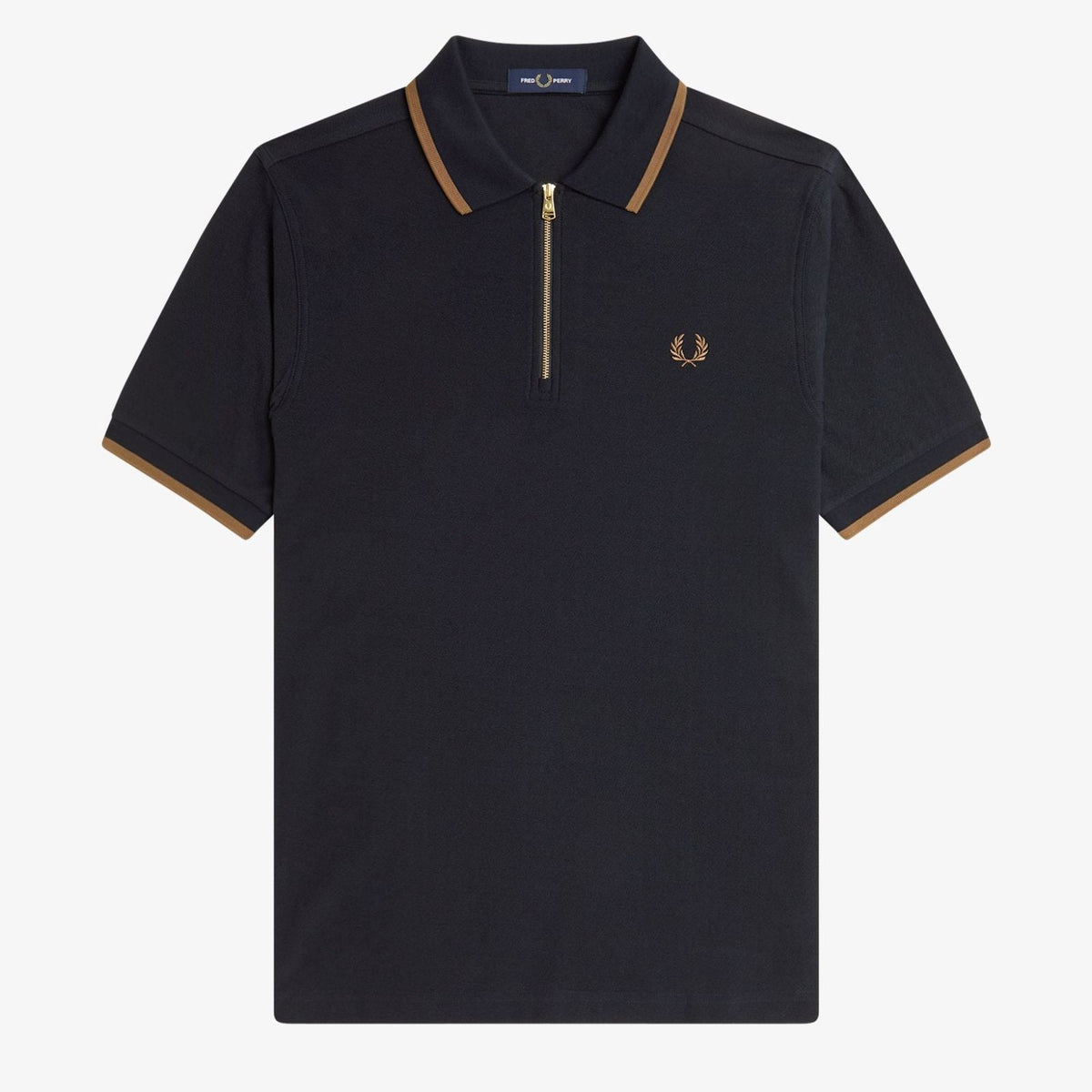 Fred Perry Crepe Pique Polo Shirt - Black