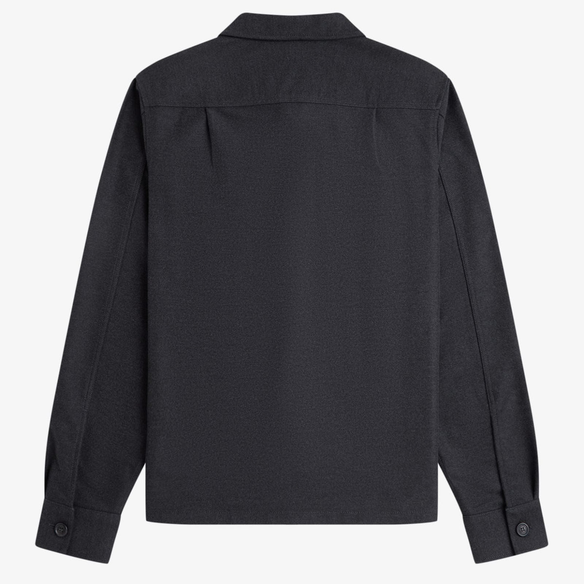 Fred Perry Brushed Twill Overshirt - Charcoal Marl