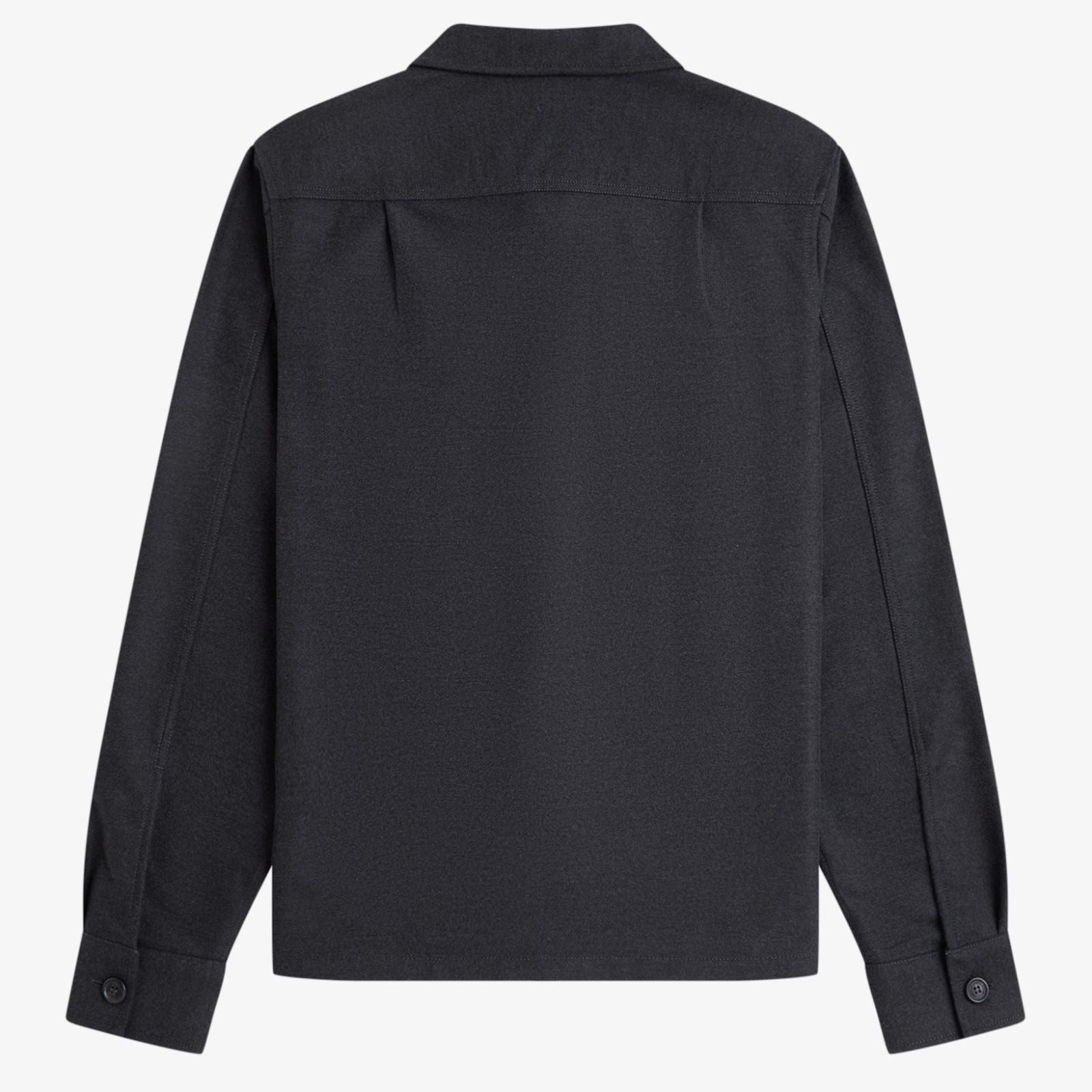 Fred Perry Brushed Twill Overshirt - Charcoal Marl