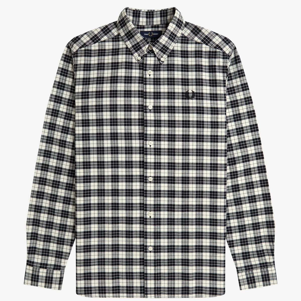 Fred Perry Tartan Oxford Shirt - Ecru