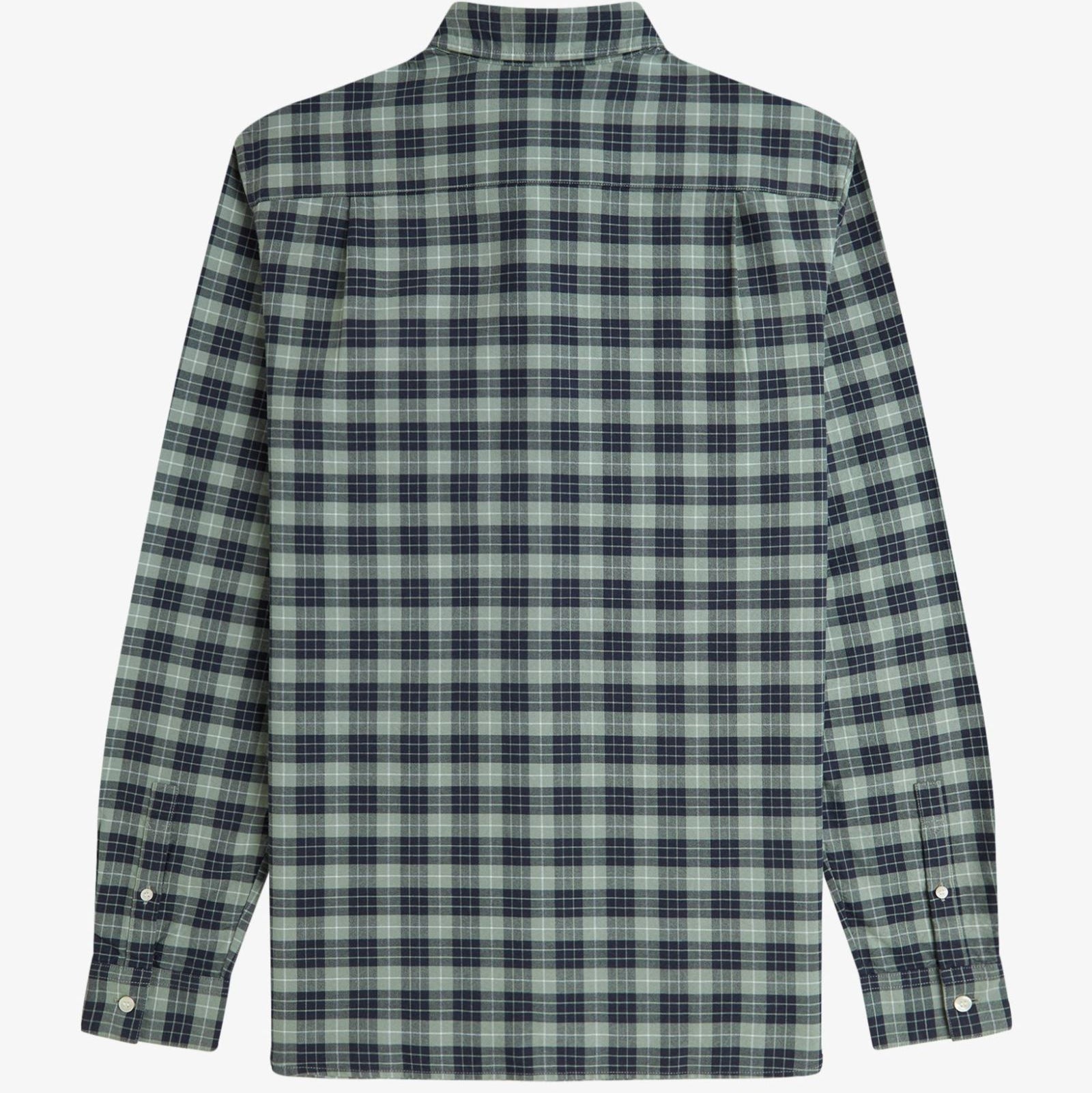 Fred Perry Tartan Oxford Shirt - Bayleaf