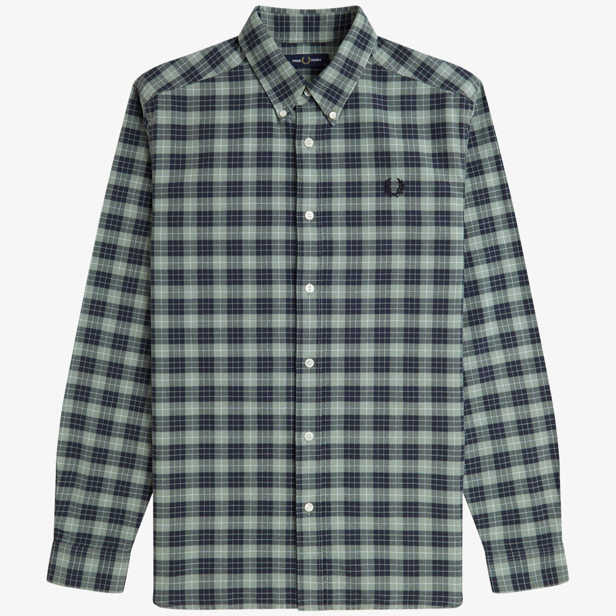 Fred Perry Tartan Oxford Shirt - Bayleaf
