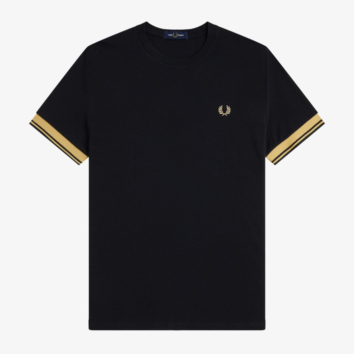 Fred Perry Twin Tipped Cuff T-Shirt - Black