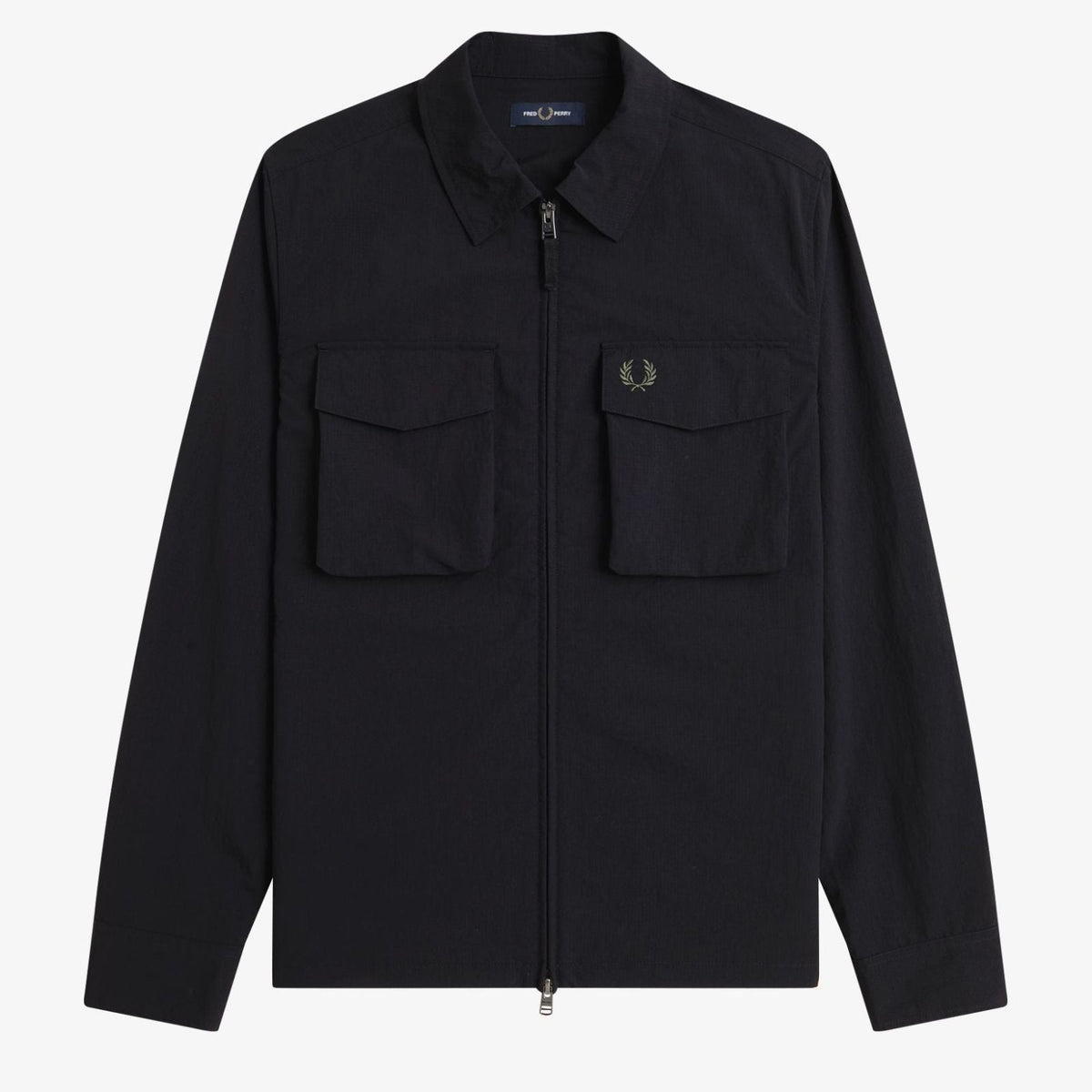 Fred Perry Ripstop Pocket Overshirt - Black