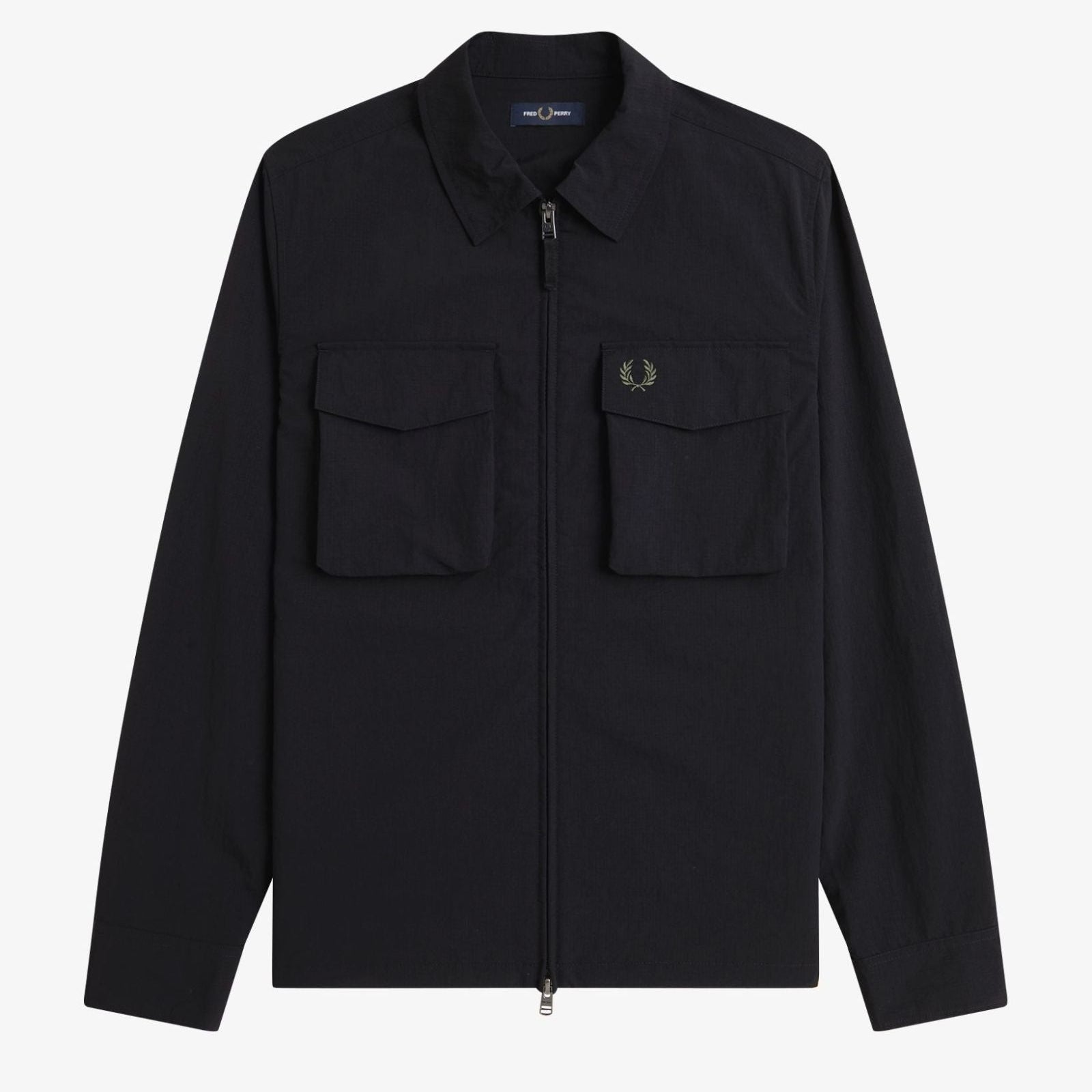 Fred Perry Ripstop Pocket Overshirt - Black