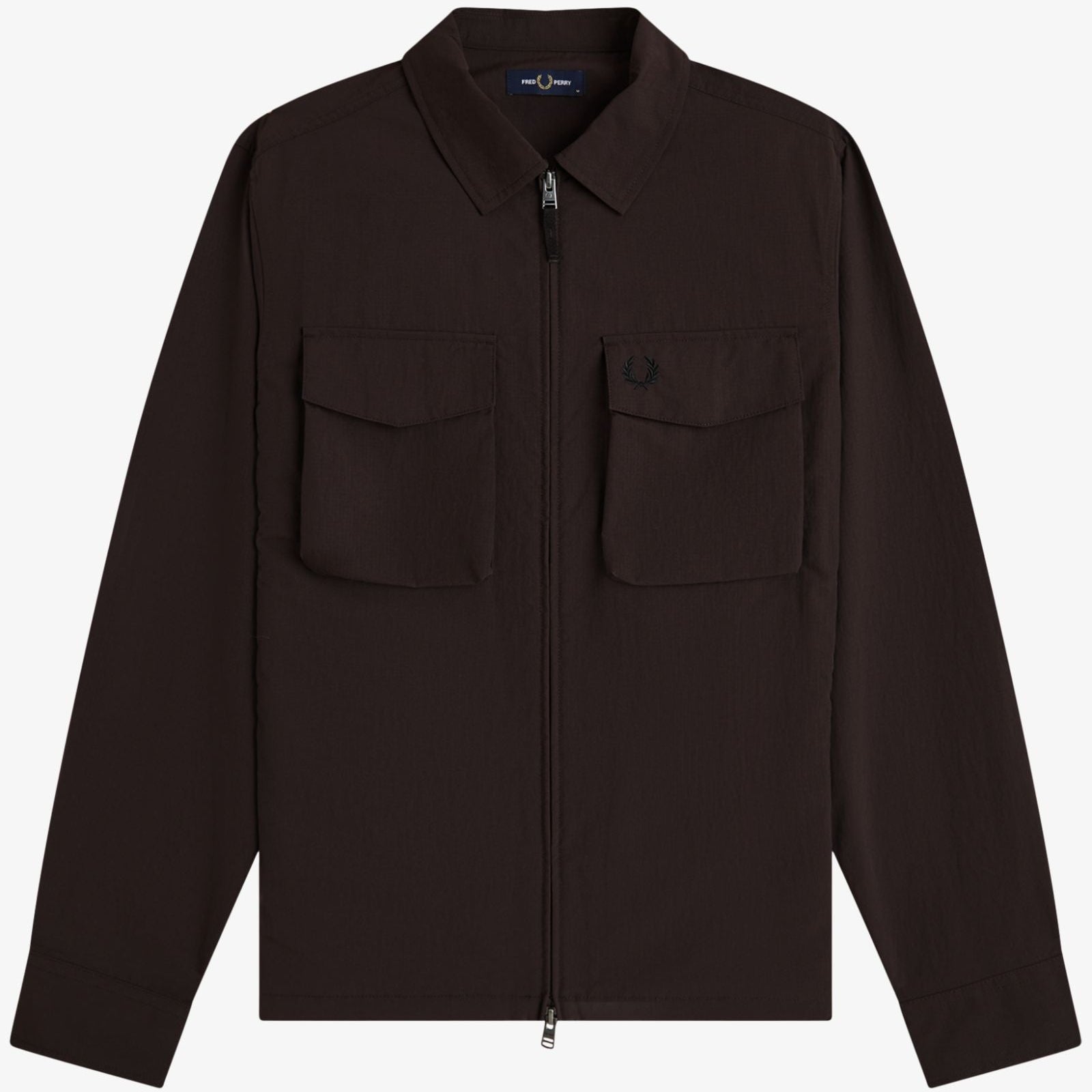 Fred Perry Ripstop Pocket Overshirt - Rich Brown