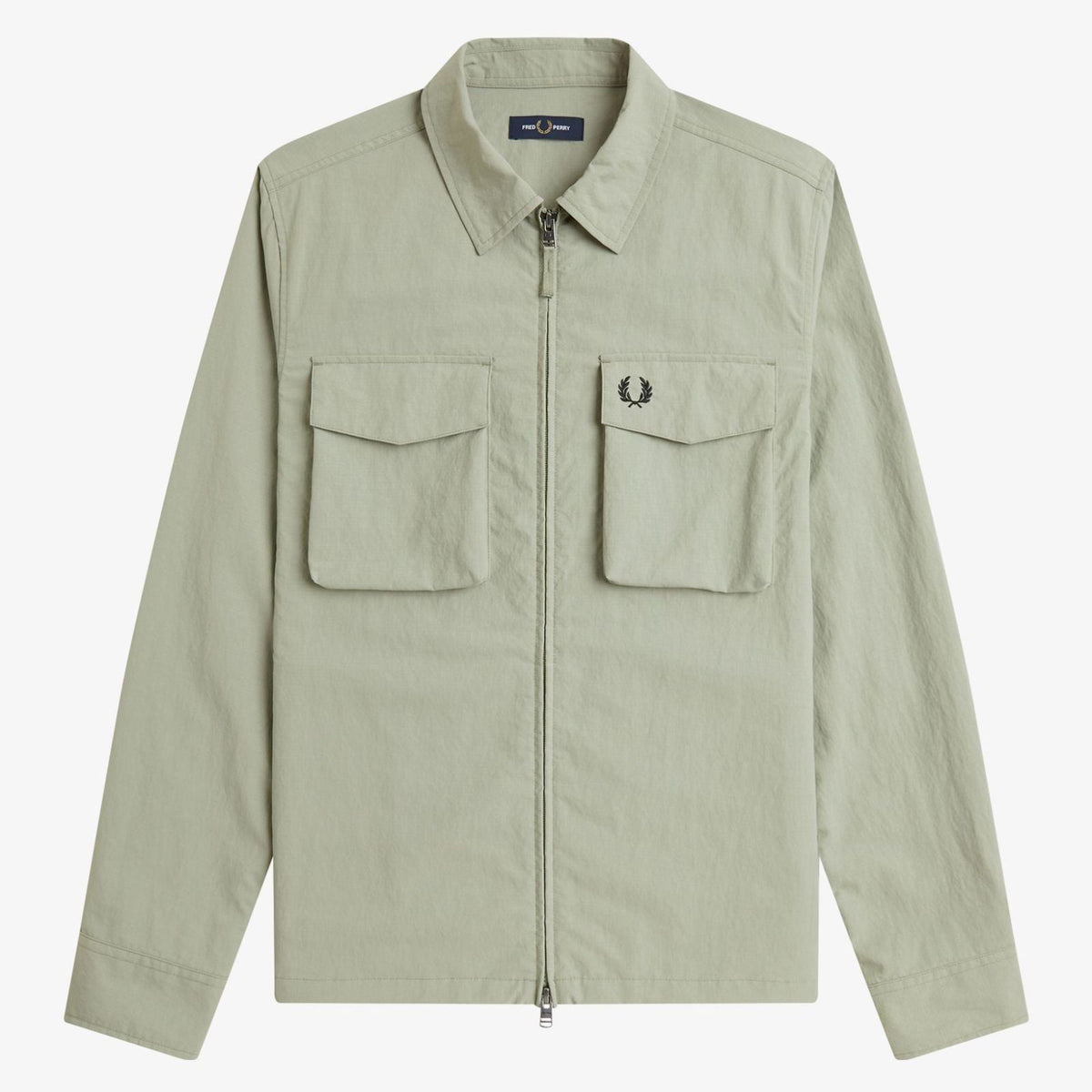 Fred Perry Ripstop Pocket Overshirt - Seagrass