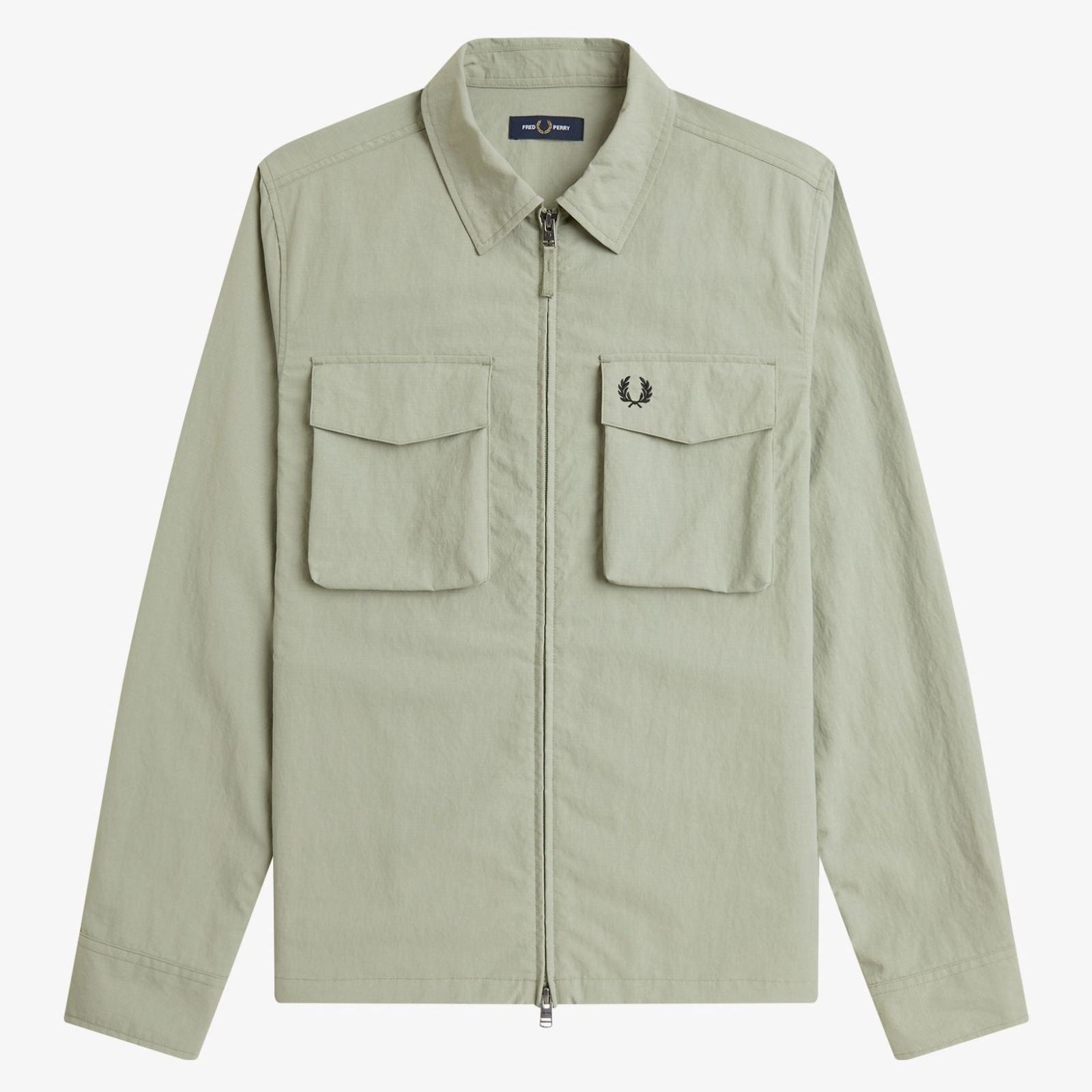 Fred Perry Ripstop Pocket Overshirt - Seagrass