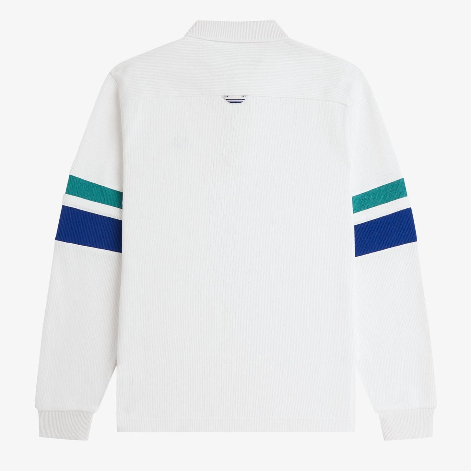 Fred Perry Tipped Sleeve Collard Sweat - Snow White
