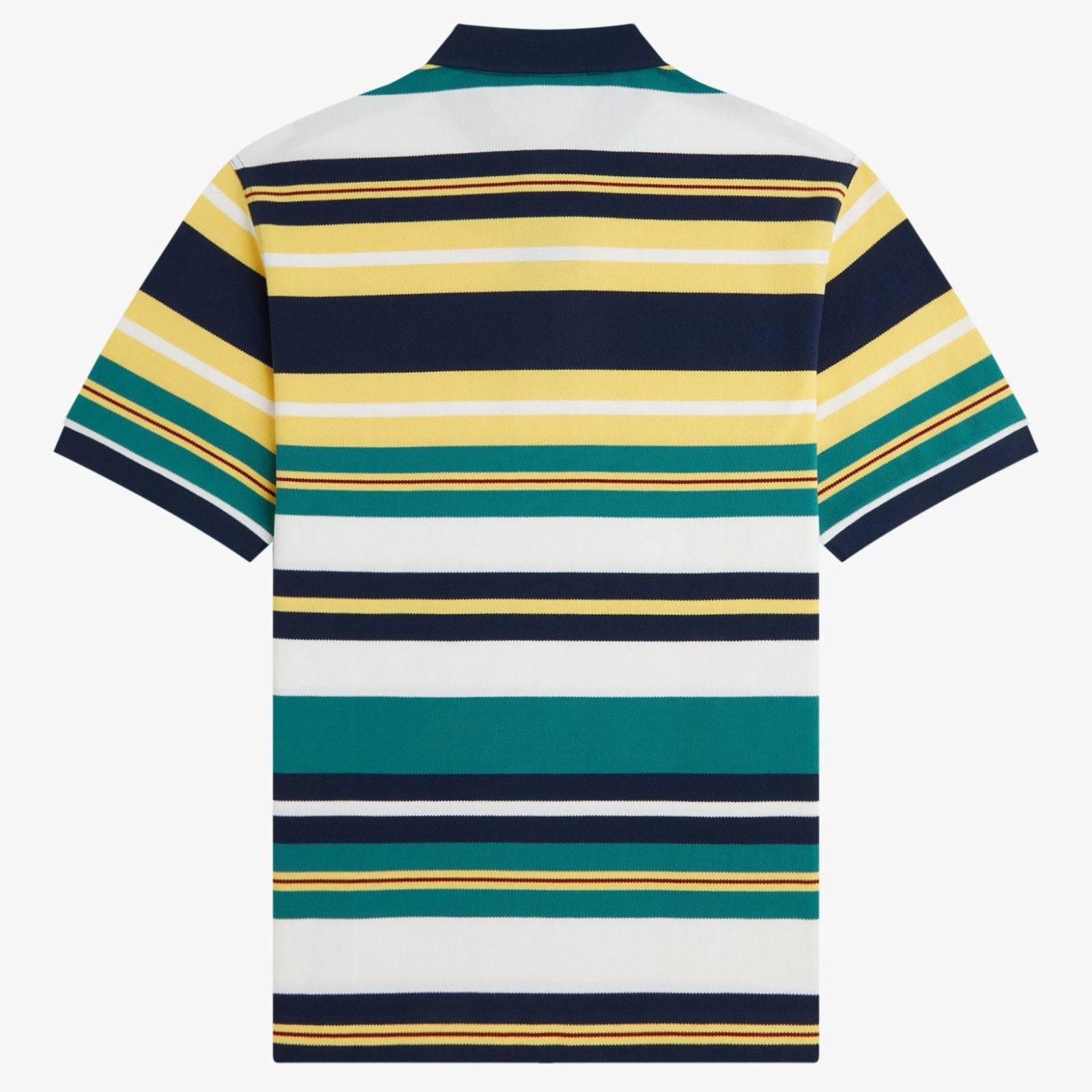 Fred Perry Striped Relaxed Polo Shirt - Lemon Barley