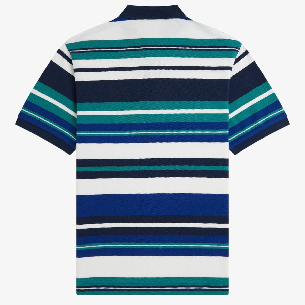 Fred Perry Striped Relaxed Polo Shirt - Deep Mint