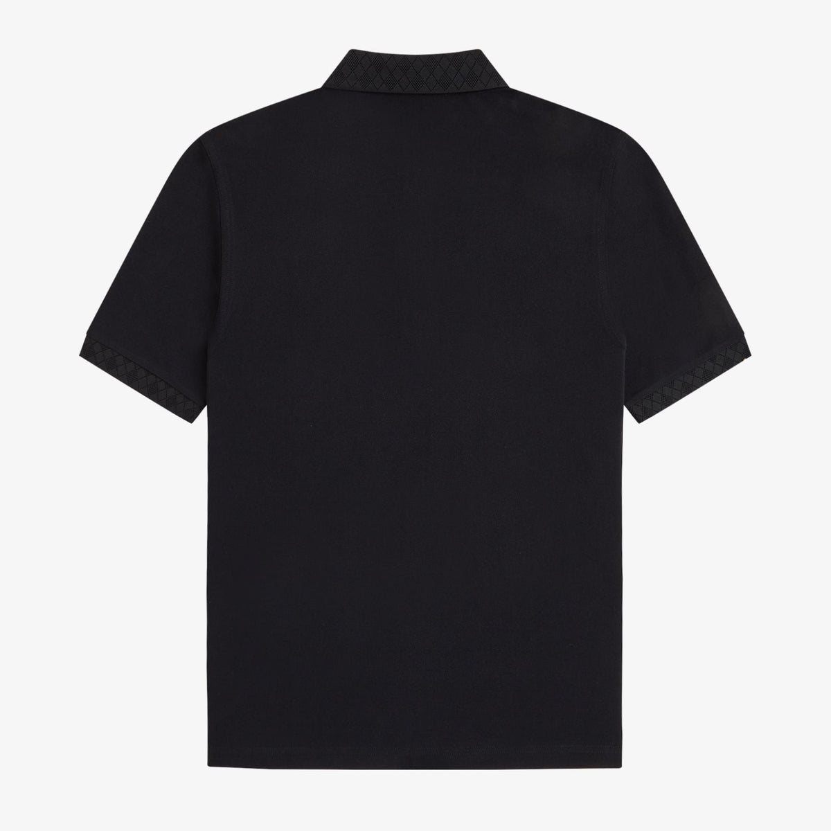 Fred Perry Jacquard Trim Polo - Black