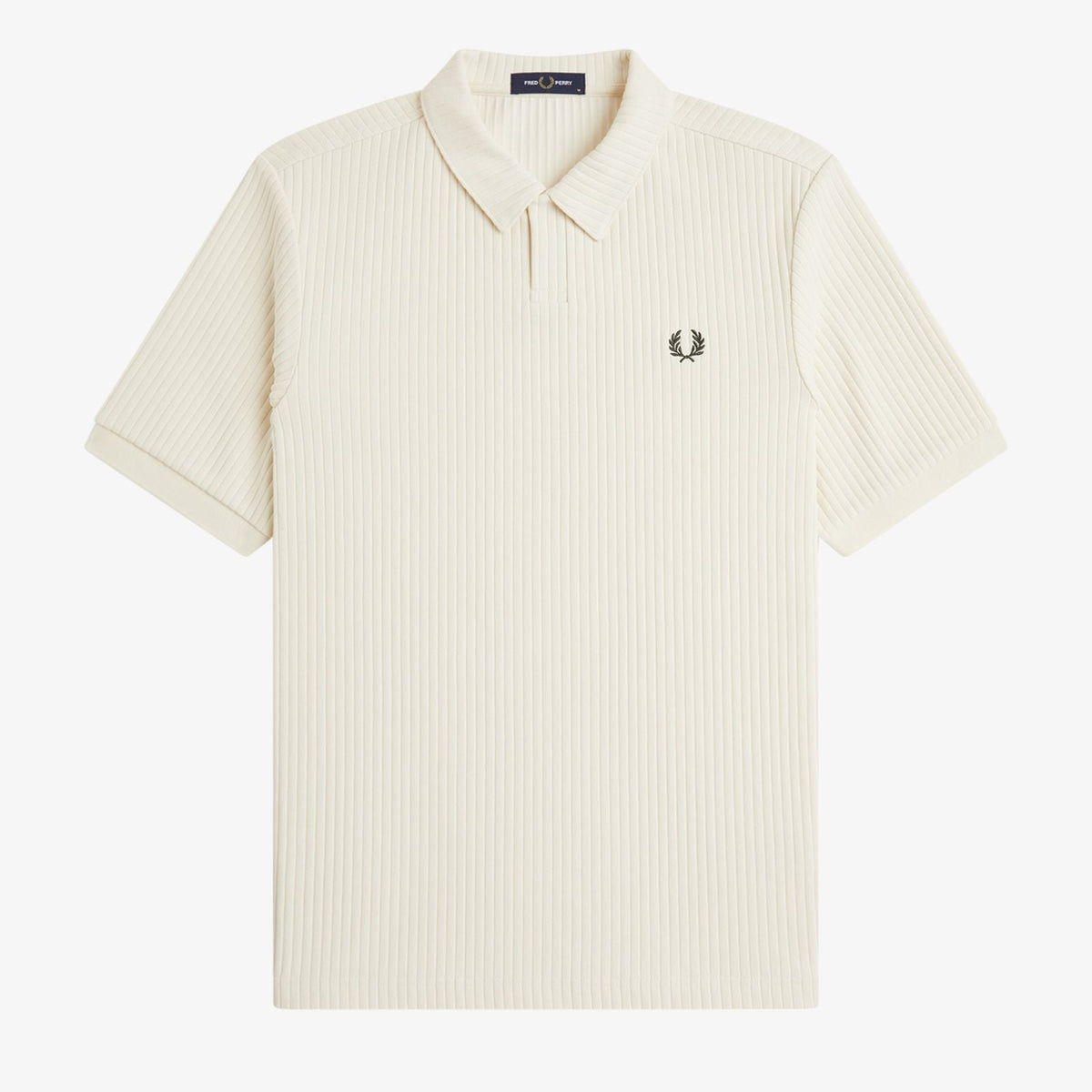 Fred Perry Drop Needle Polo Shirt - Ecru
