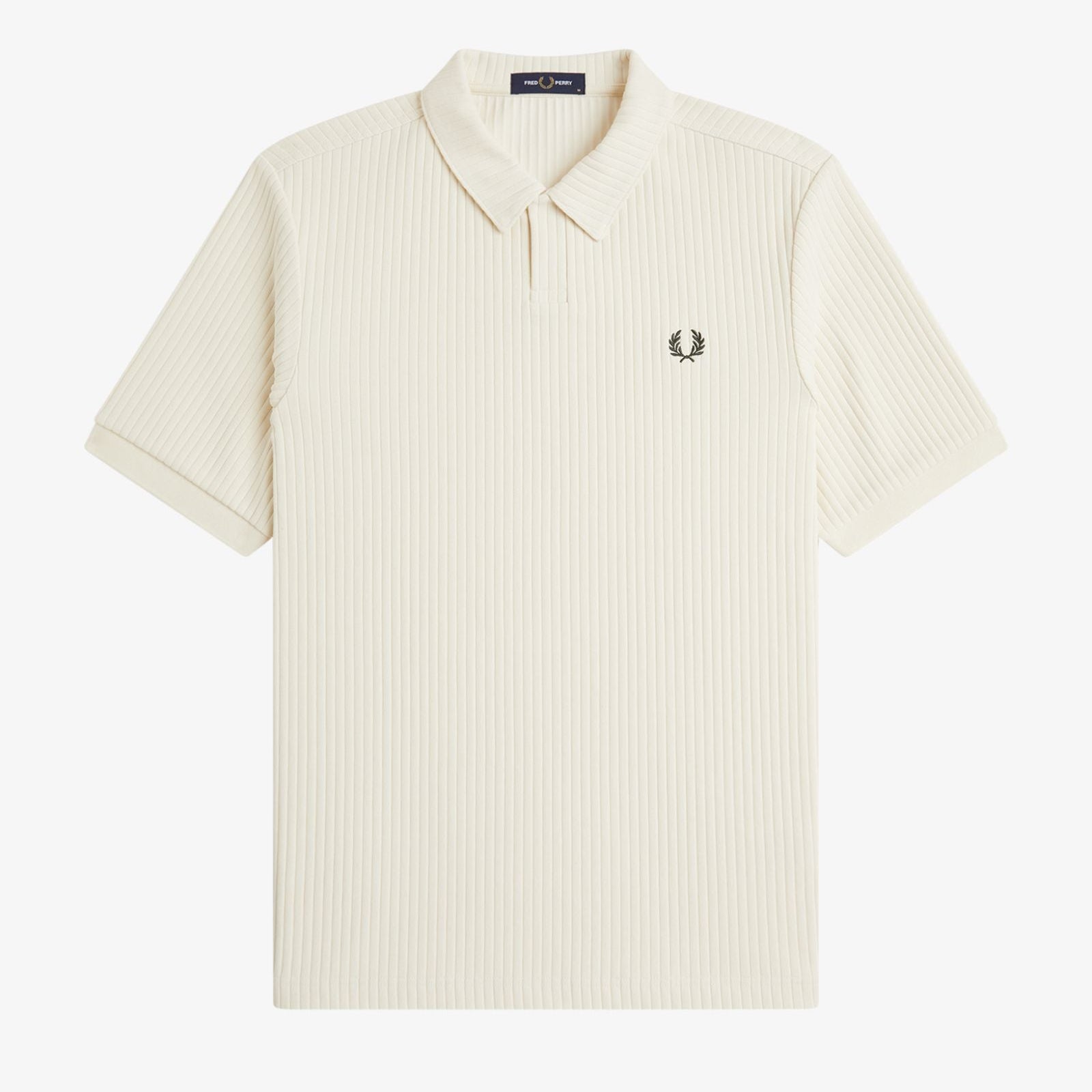 Fred Perry Drop Needle Polo Shirt - Ecru