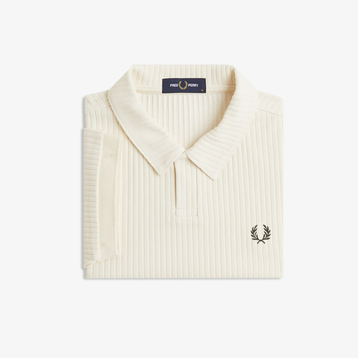 Fred Perry Drop Needle Polo Shirt - Ecru