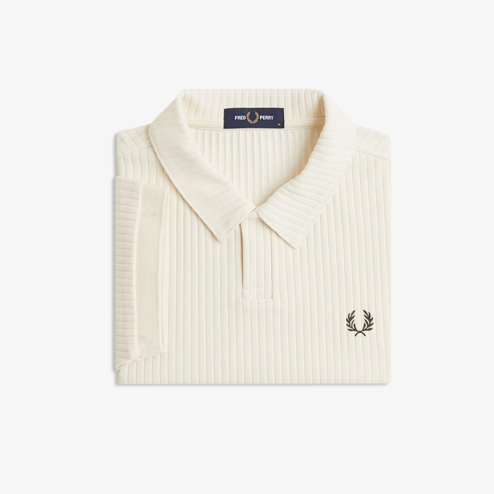 Fred Perry Drop Needle Polo Shirt - Ecru