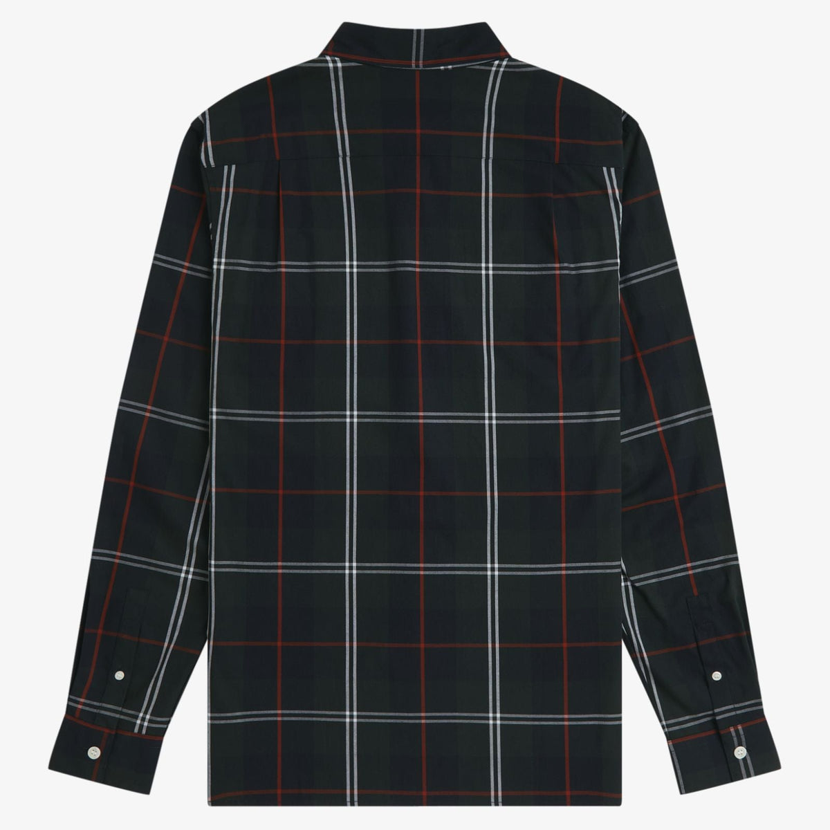 Fred Perry Poplin Tartan Shirt - Night Green