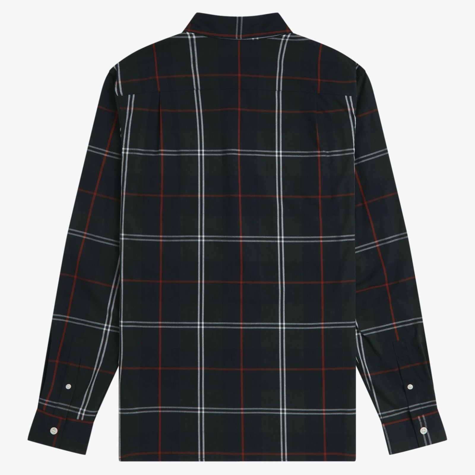 Fred Perry Poplin Tartan Shirt - Night Green