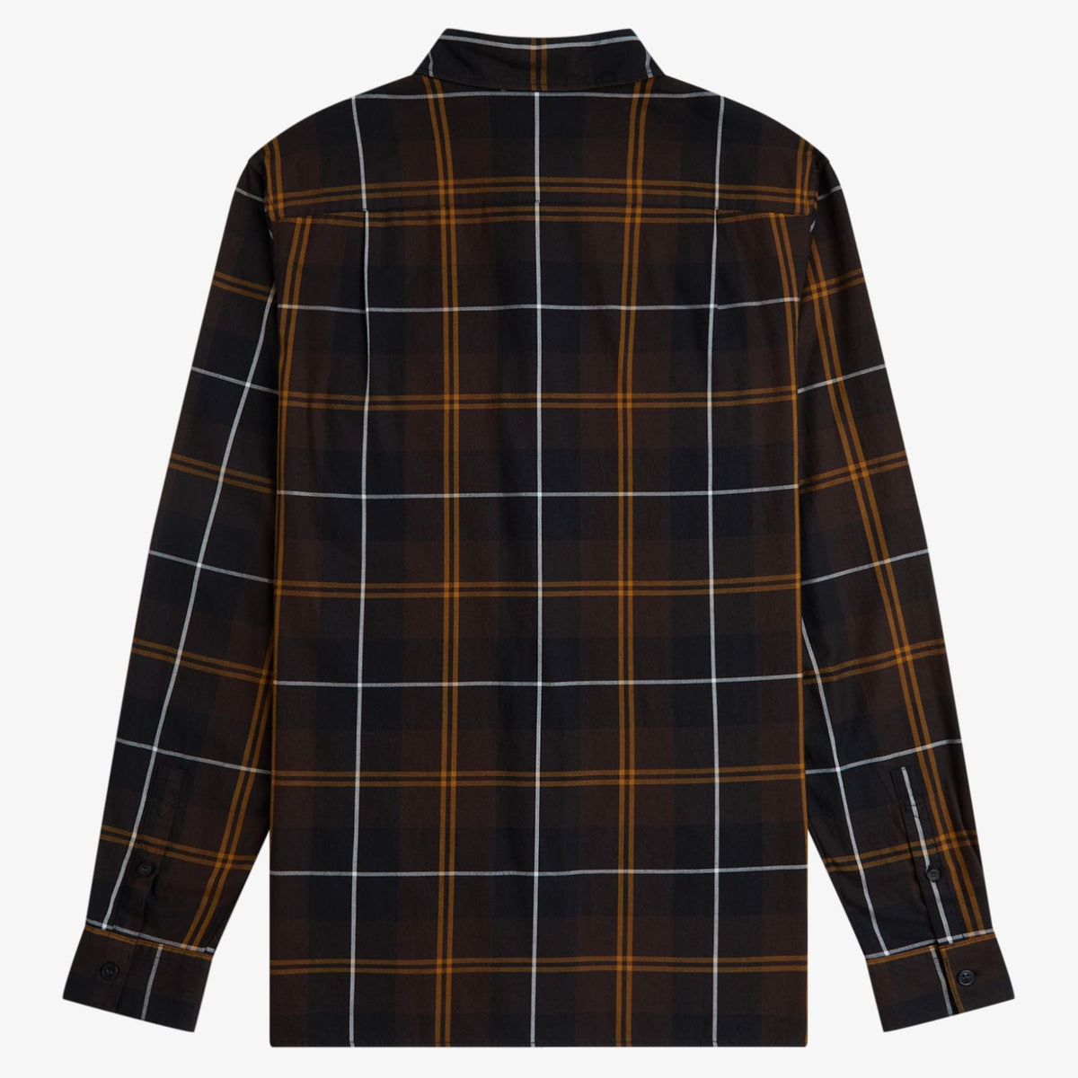 Fred Perry Twill Tartan Shirt - Rich Brown