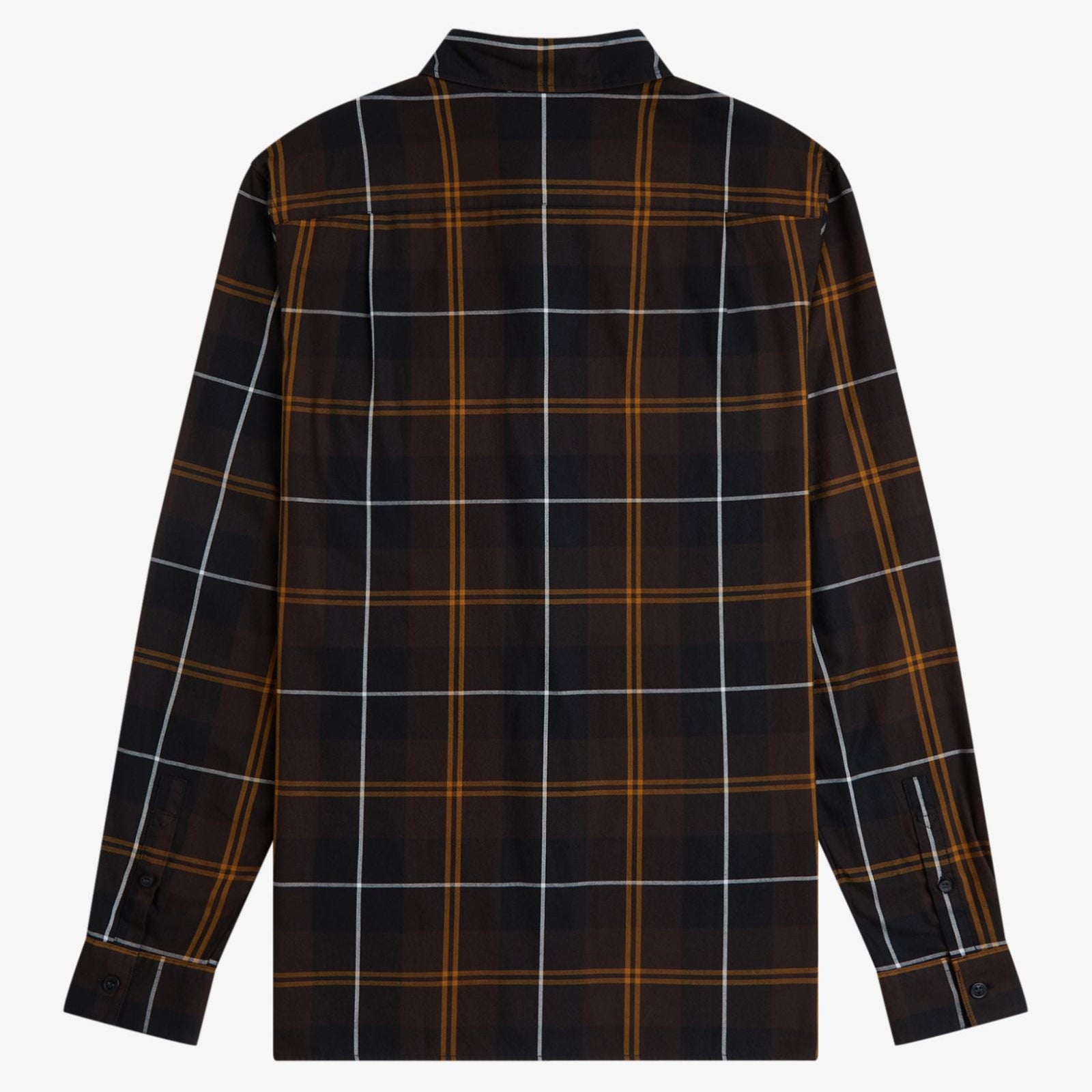 Fred Perry Twill Tartan Shirt - Rich Brown