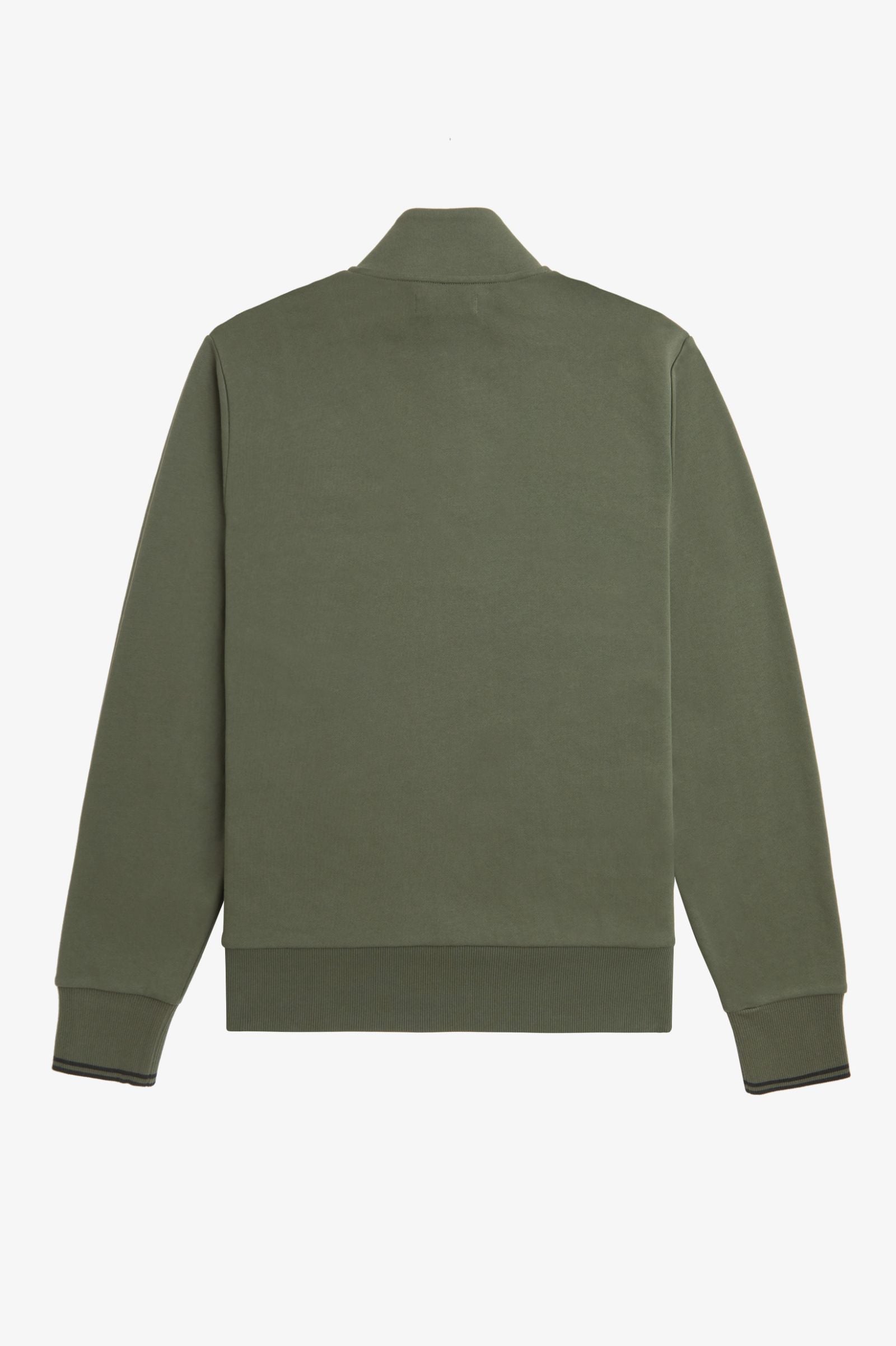 Fred Perry Half Zip Sweatshirt - Laurel Green / Night Green