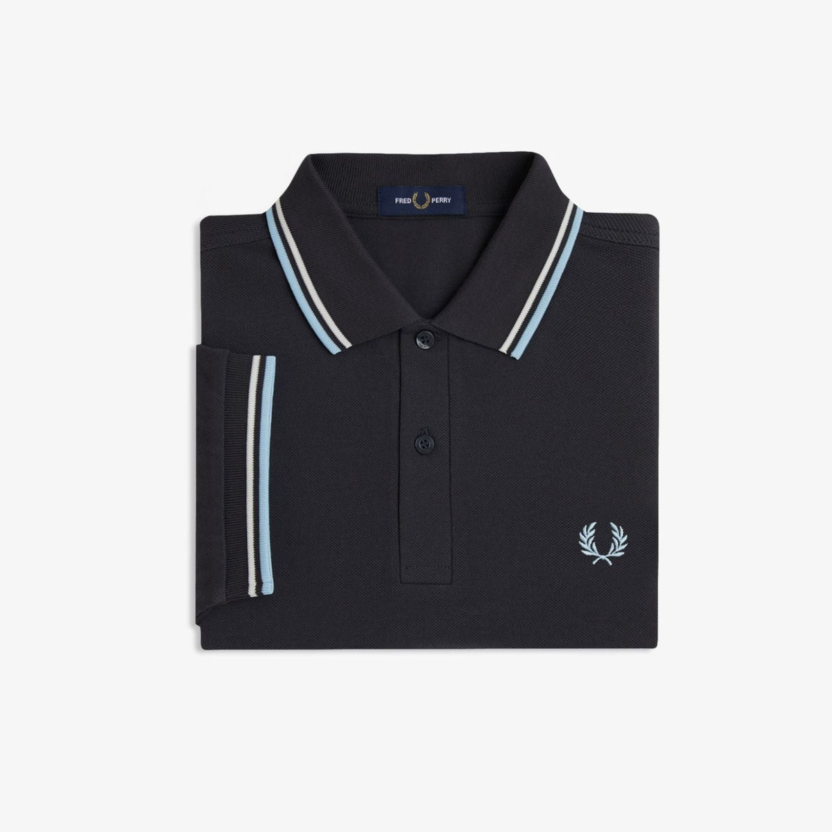 Fred Perry M3600 Polo - Anchor Grey / Ecru / Ball Boy Blue