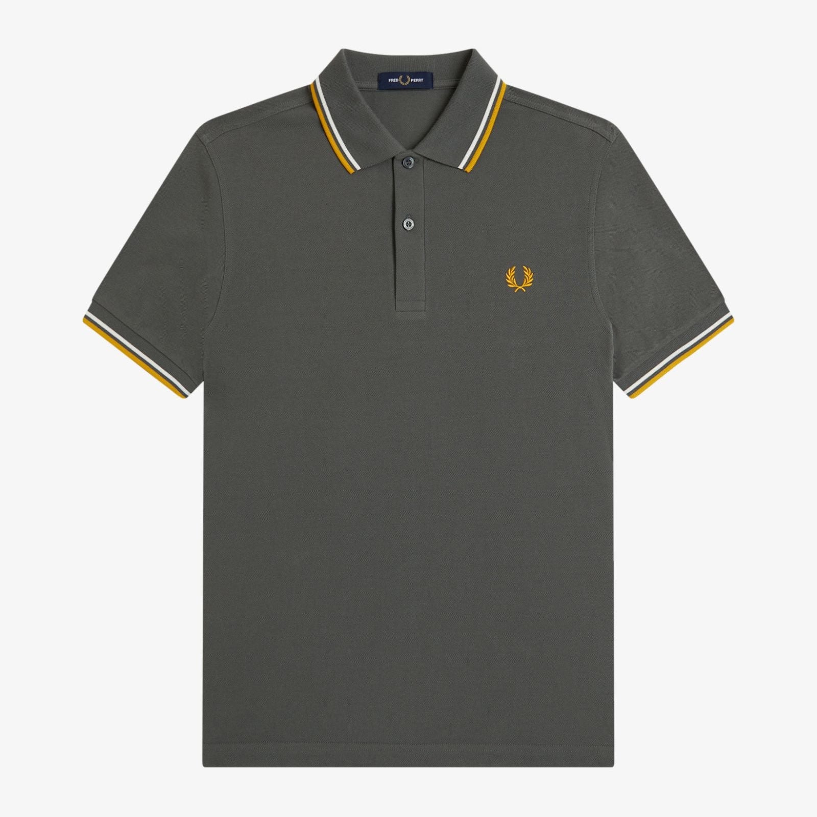 Fred Perry Polo M3600 - Field Green/ Ecru/ Golden