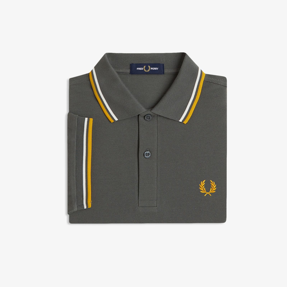 Fred Perry Polo M3600 - Field Green/ Ecru/ Golden