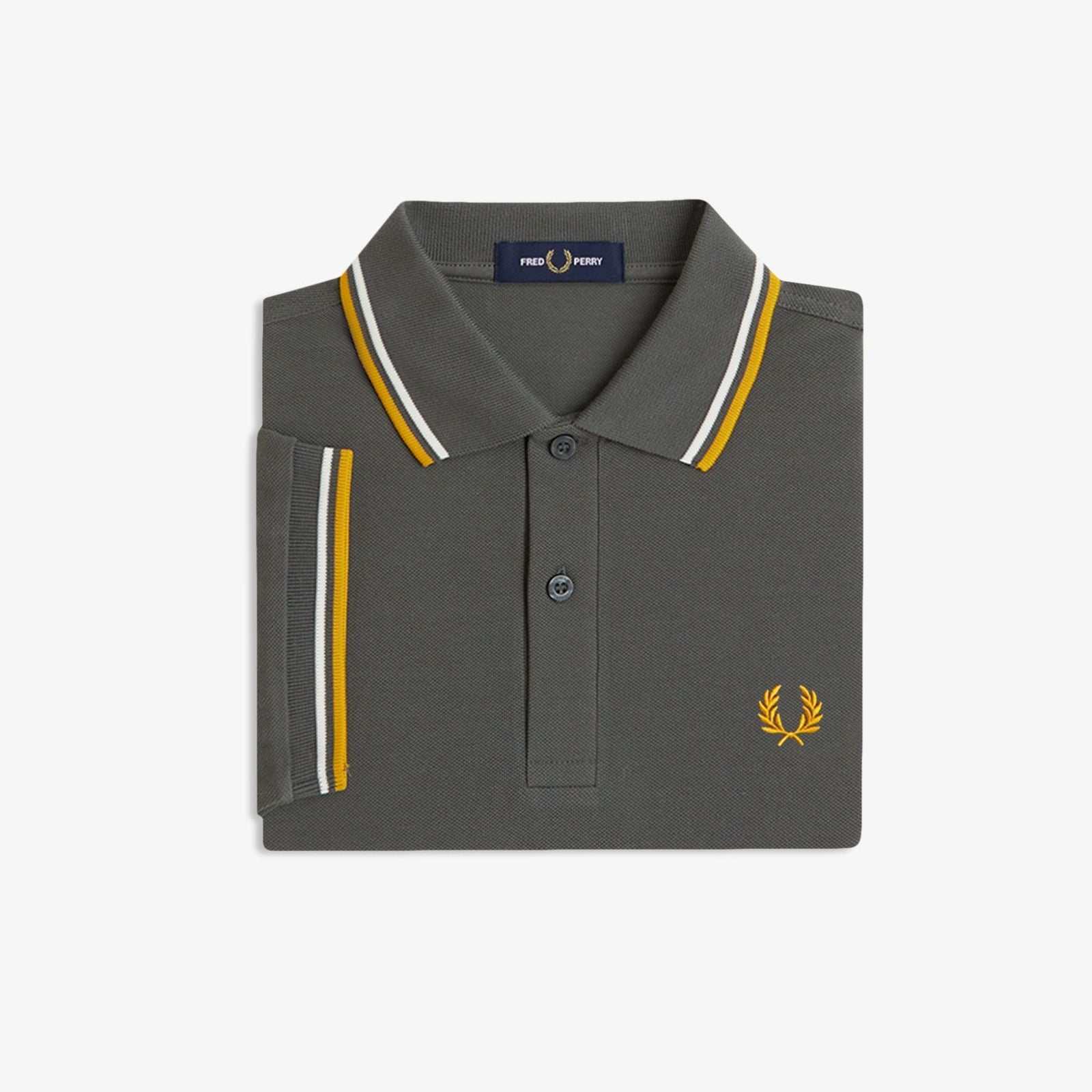 Fred Perry Polo M3600 - Field Green/ Ecru/ Golden