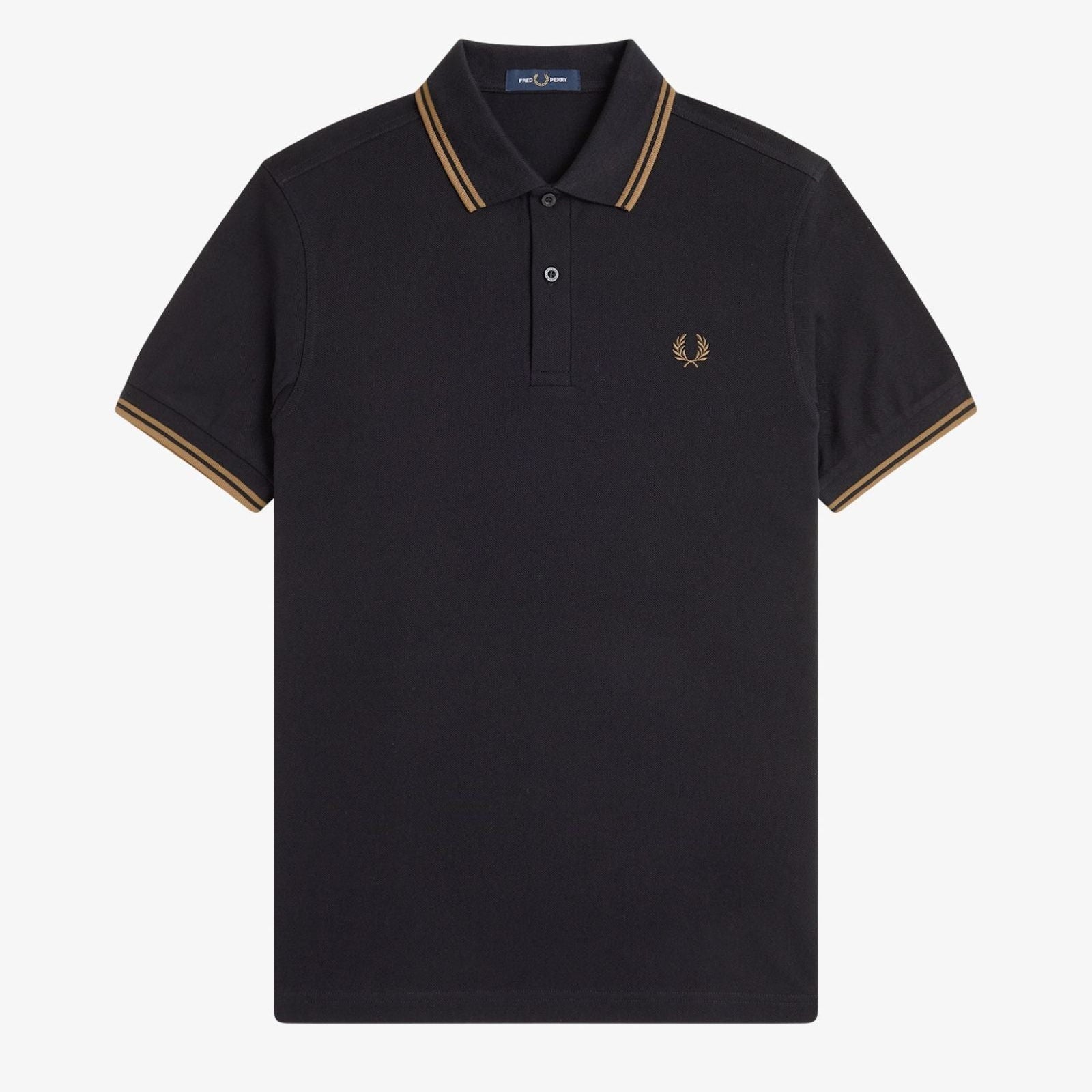 Fred Perry M3600 Polo - Black / Shaded Stone