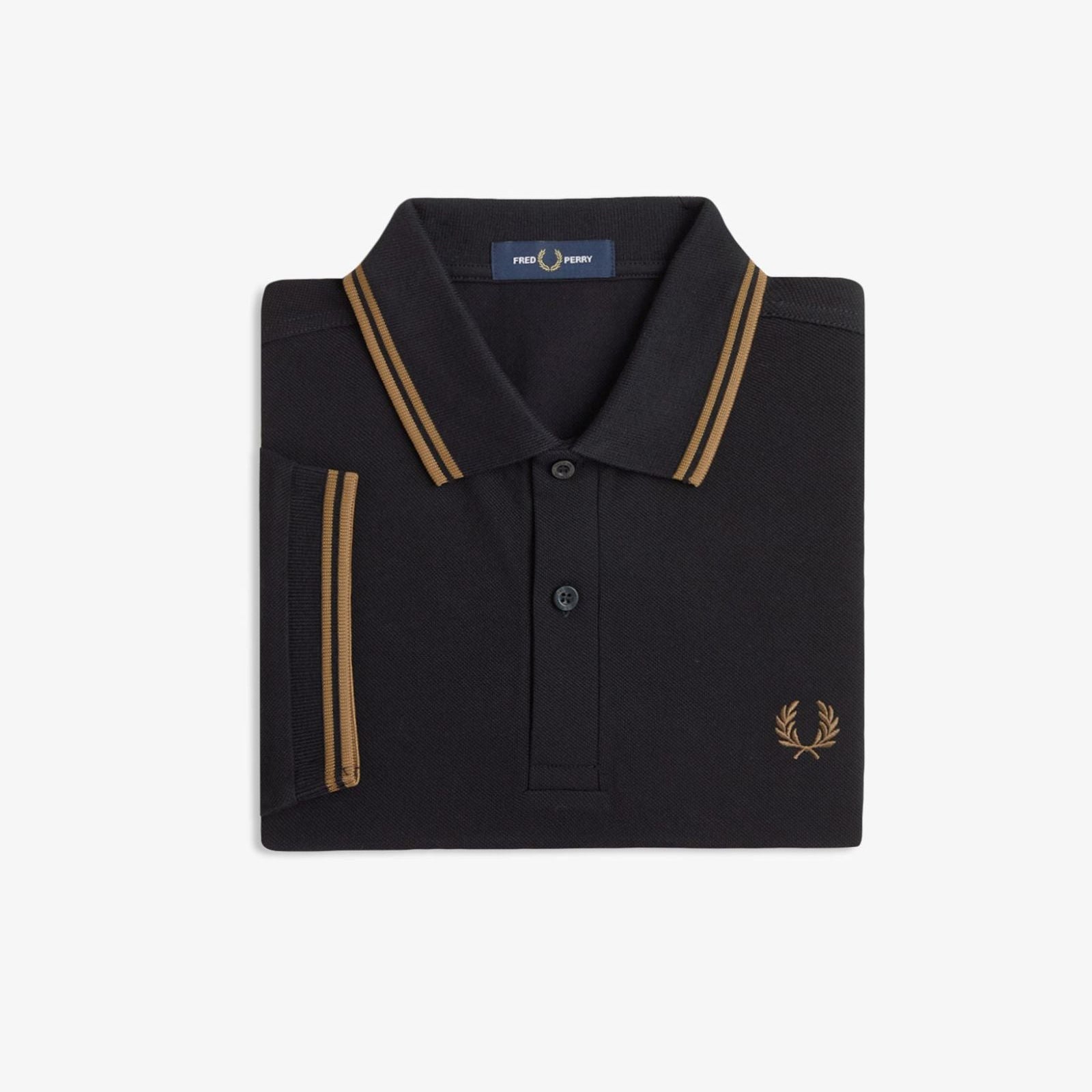 Fred Perry M3600 Polo - Black / Shaded Stone