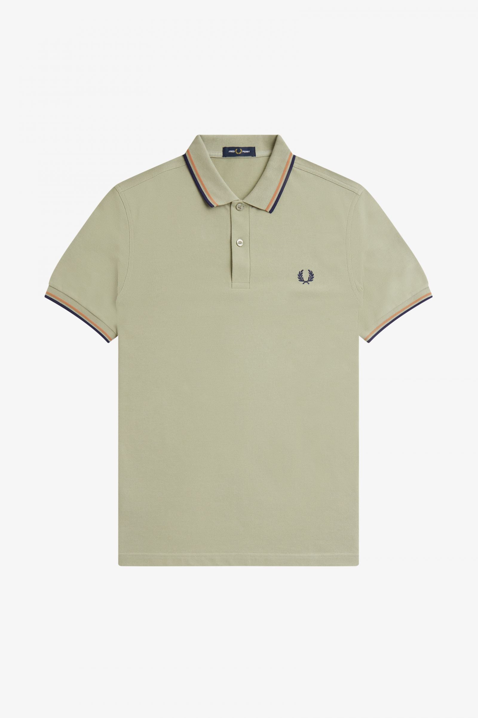 Fred Perry M3600 Polo - Seagrass / Light Rust / French Navy