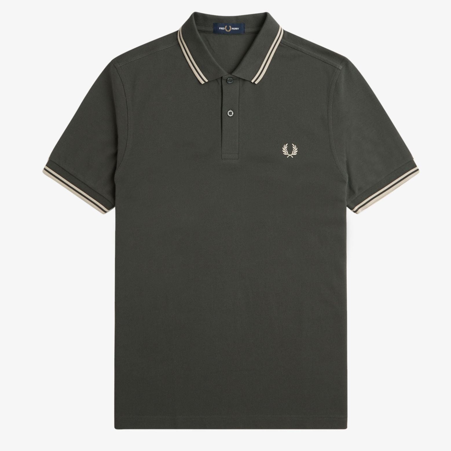 Fred Perry M3600 Polo - Field Green / Oatmeal