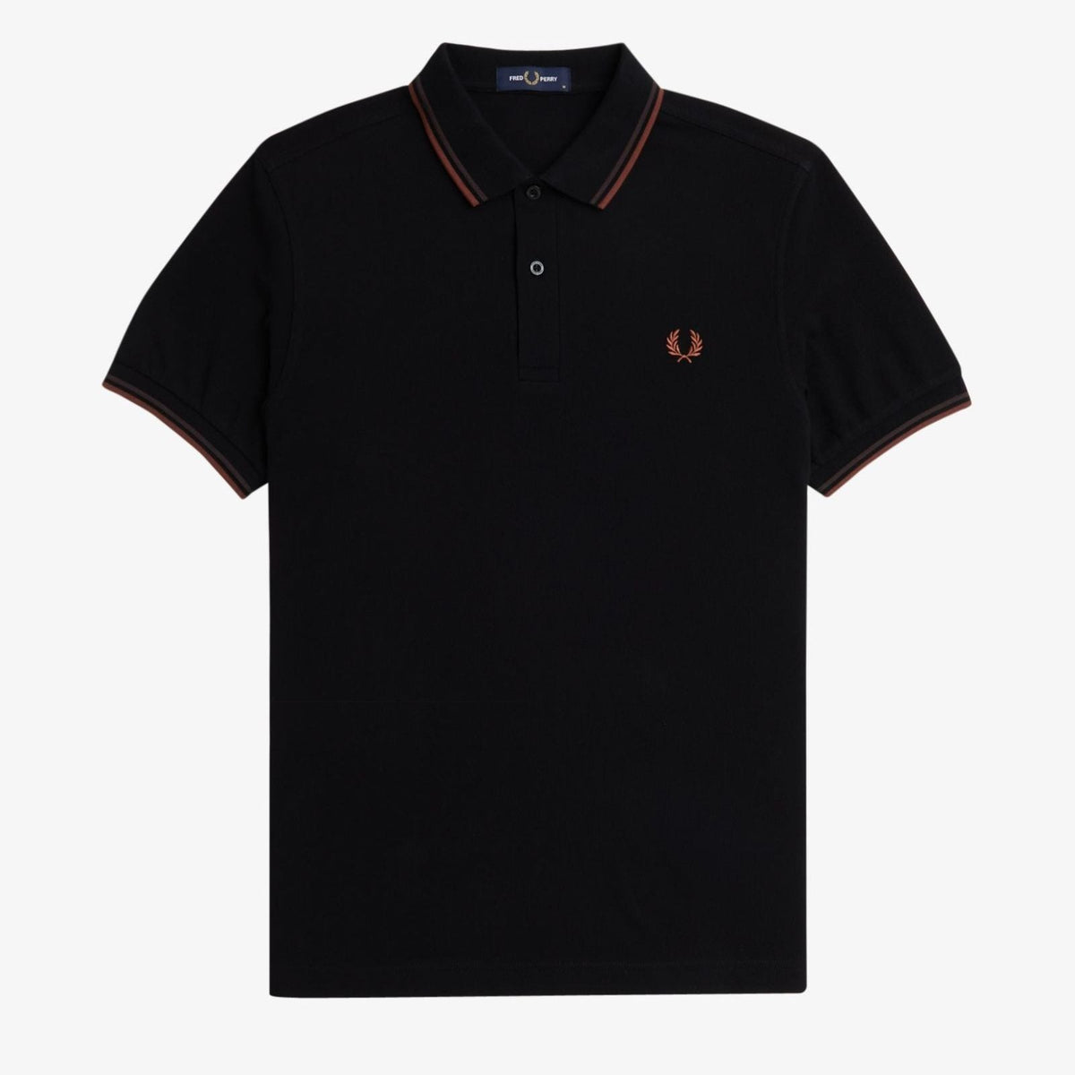 Fred Perry M3600 Polo - Black / Brick