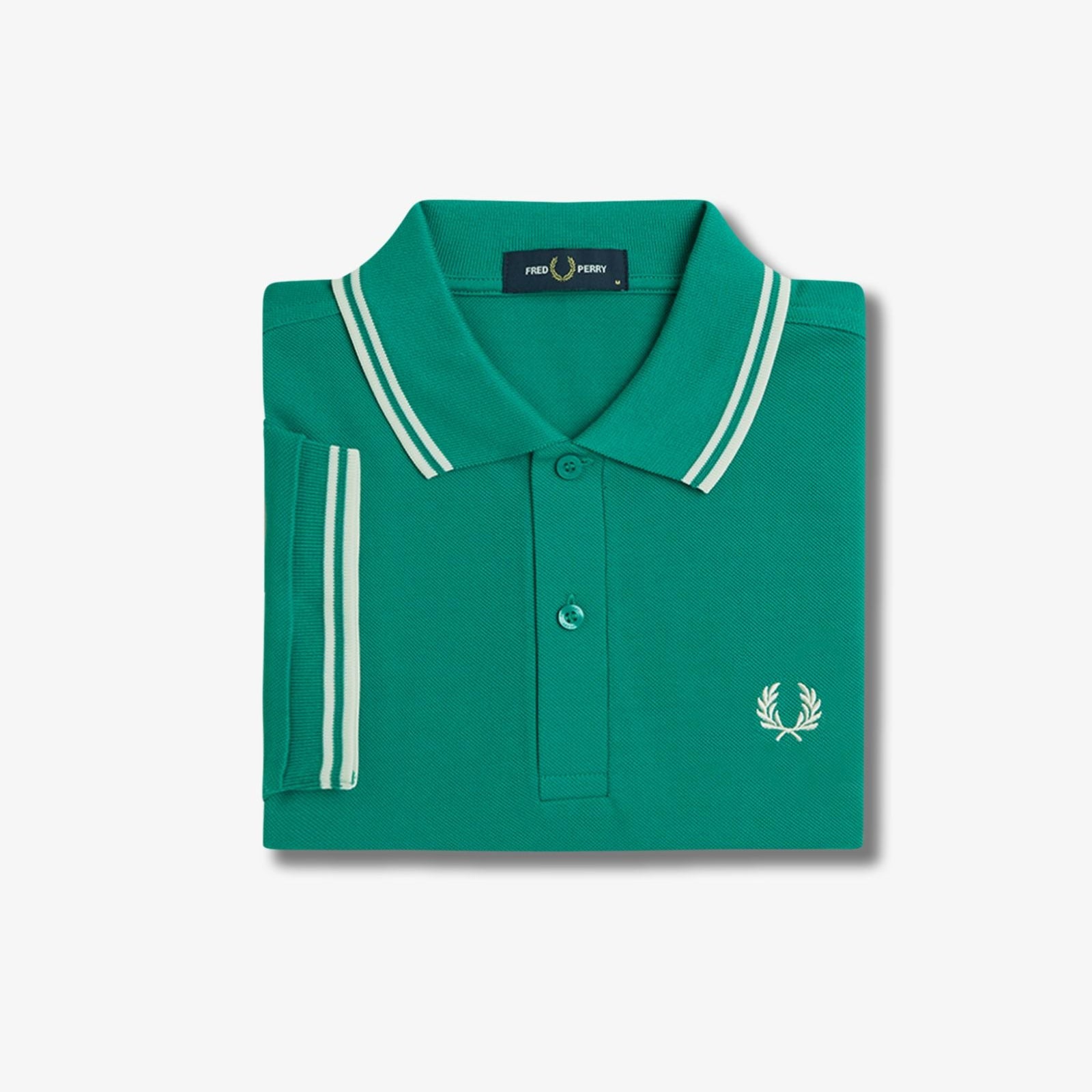 Fred Perry M3600 Polo - Label Green / Ecru
