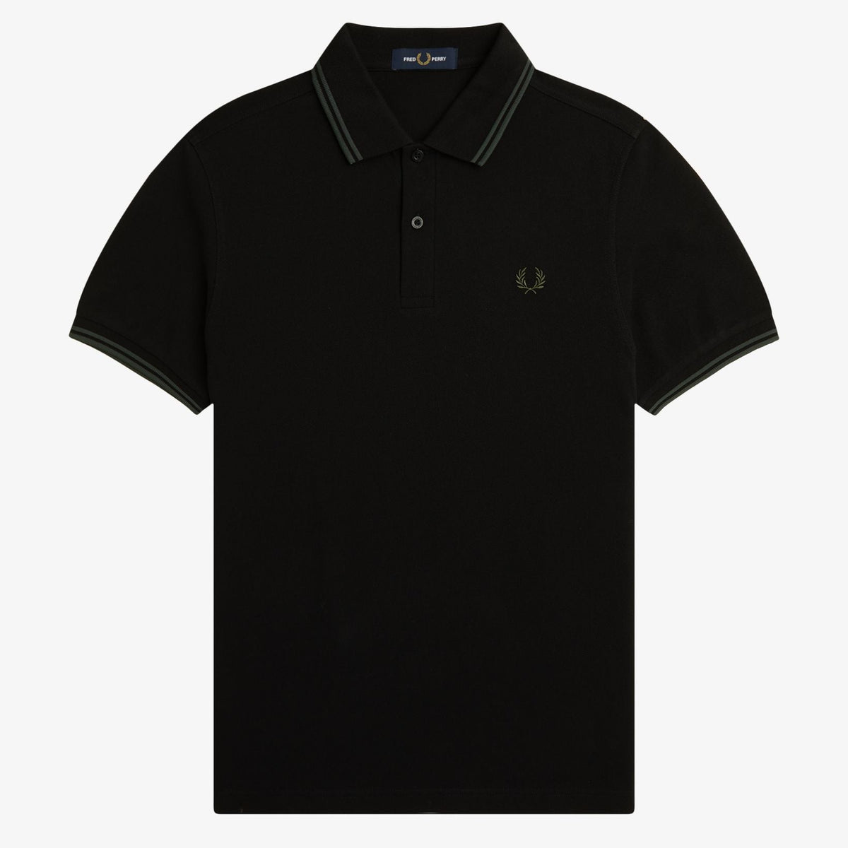 Fred Perry M3600 Polo - Black / CRT Green