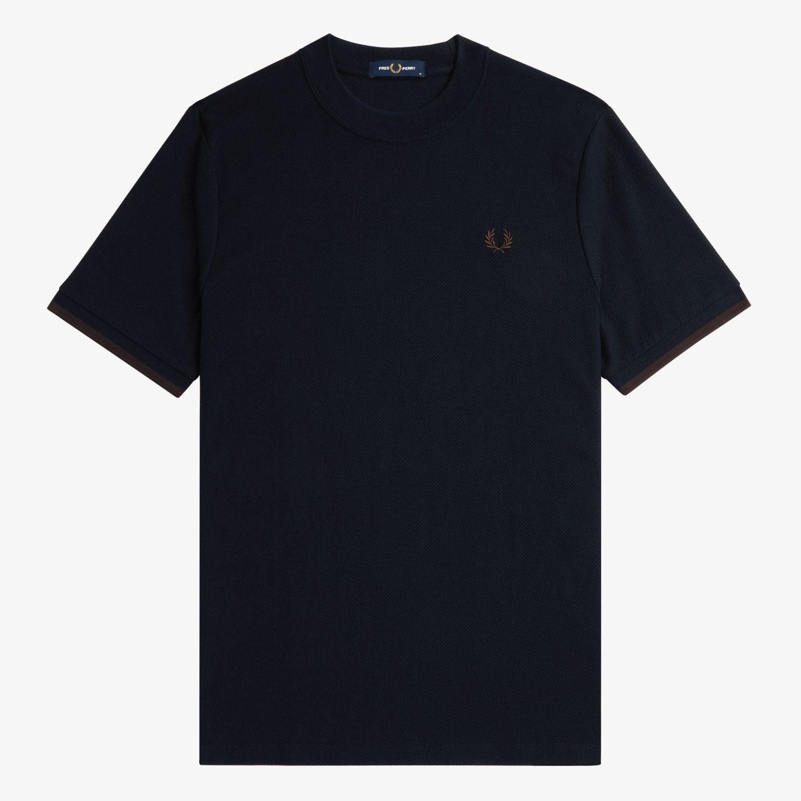 Fred Perry Tipped Cuff Pique - Navy