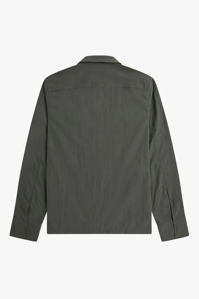 Fred Perry Zip Overshirt - Field Green