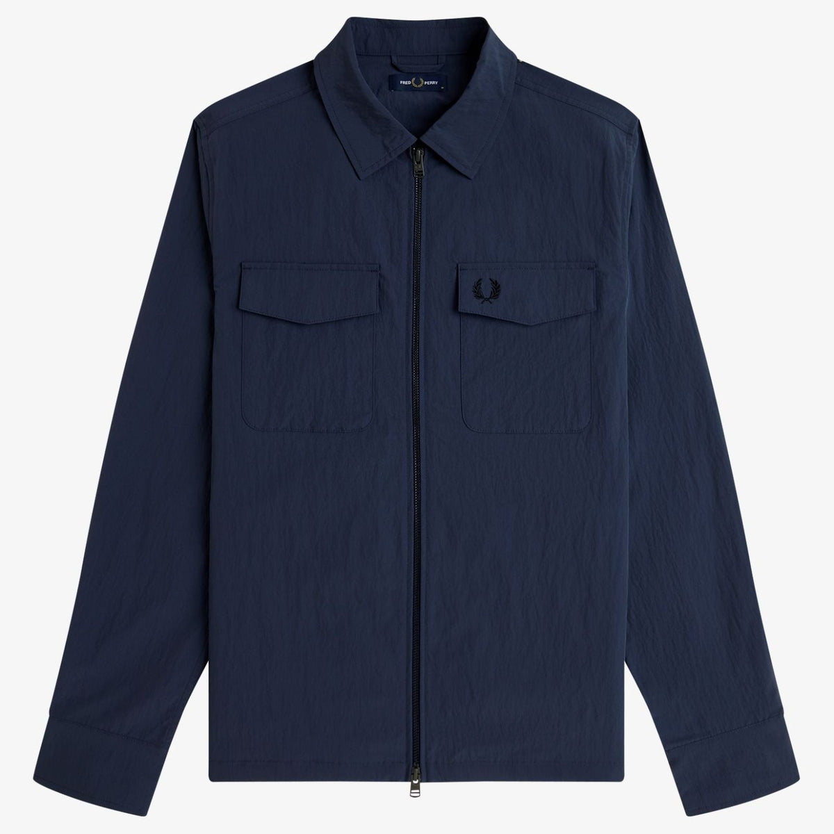 Fred Perry Zip Through Overshirt - Dark Airforce