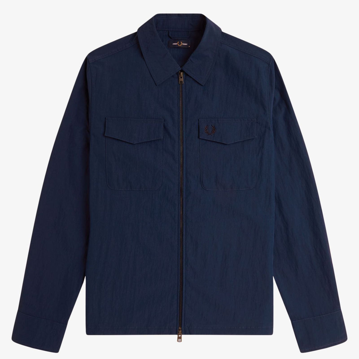 Fred Perry Zip Through Overshirt - Tennis Blue
