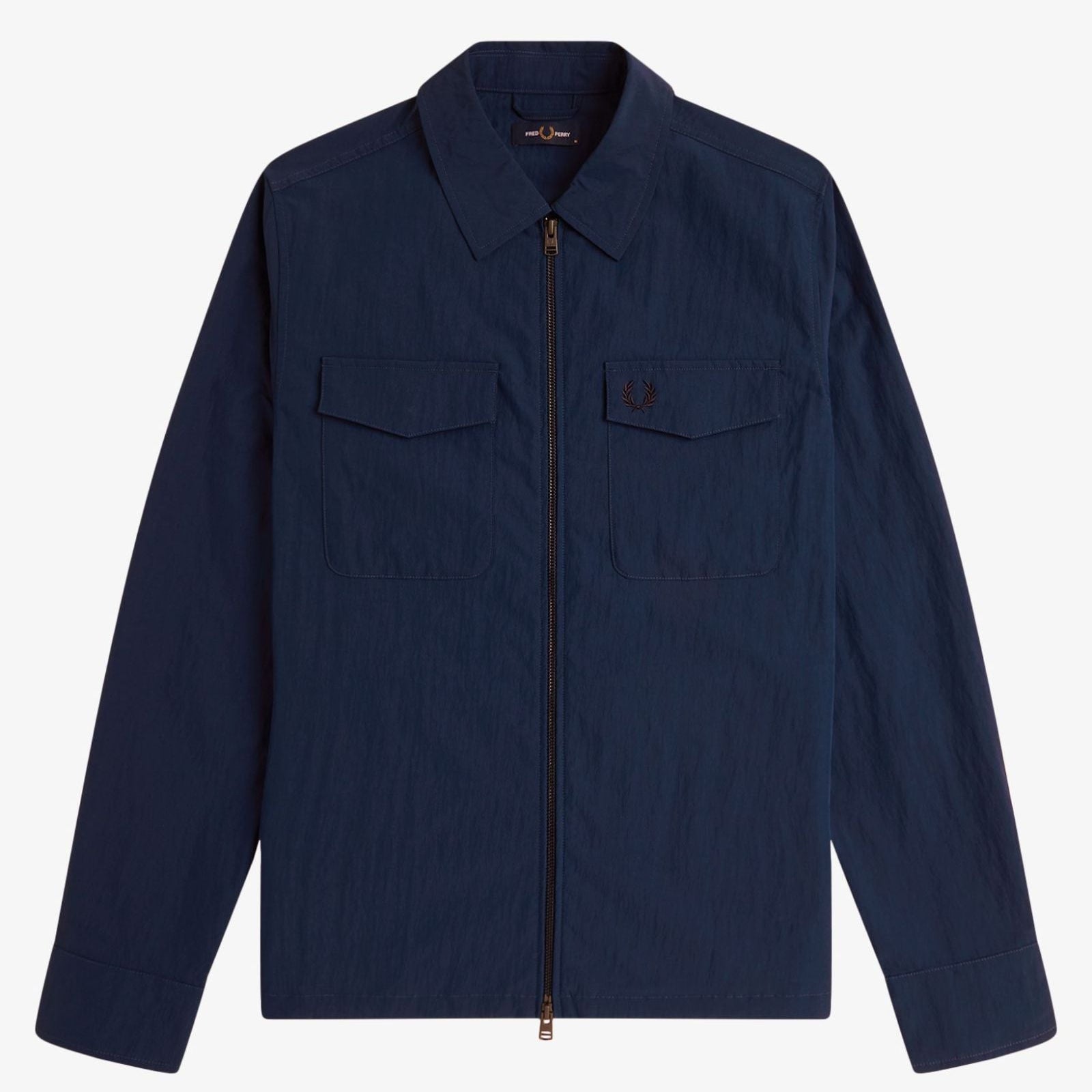 Fred Perry Zip Through Overshirt - Tennis Blue