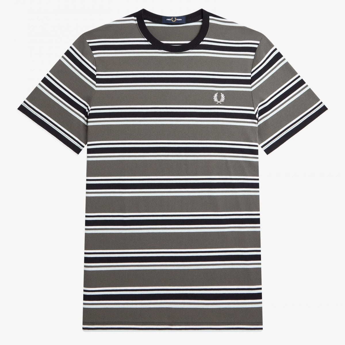 Fred Perry Stripe T-Shirt - Field Green