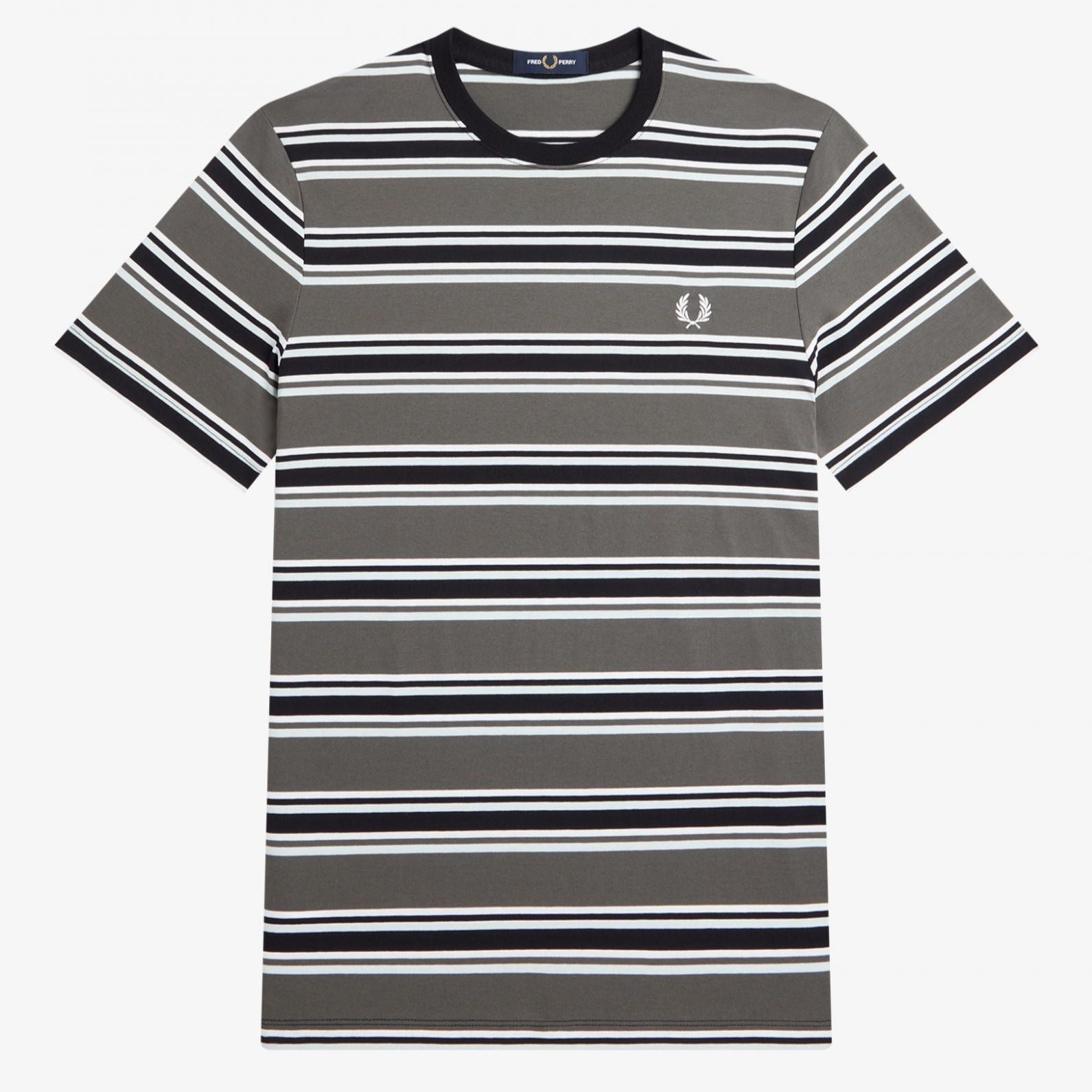 Fred Perry Stripe T-Shirt - Field Green
