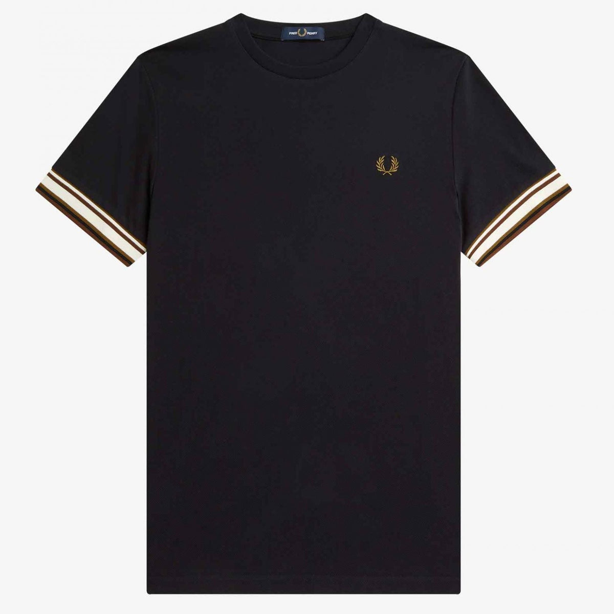 Fred Perry Bold Tipped Pique T-Shirt - Black