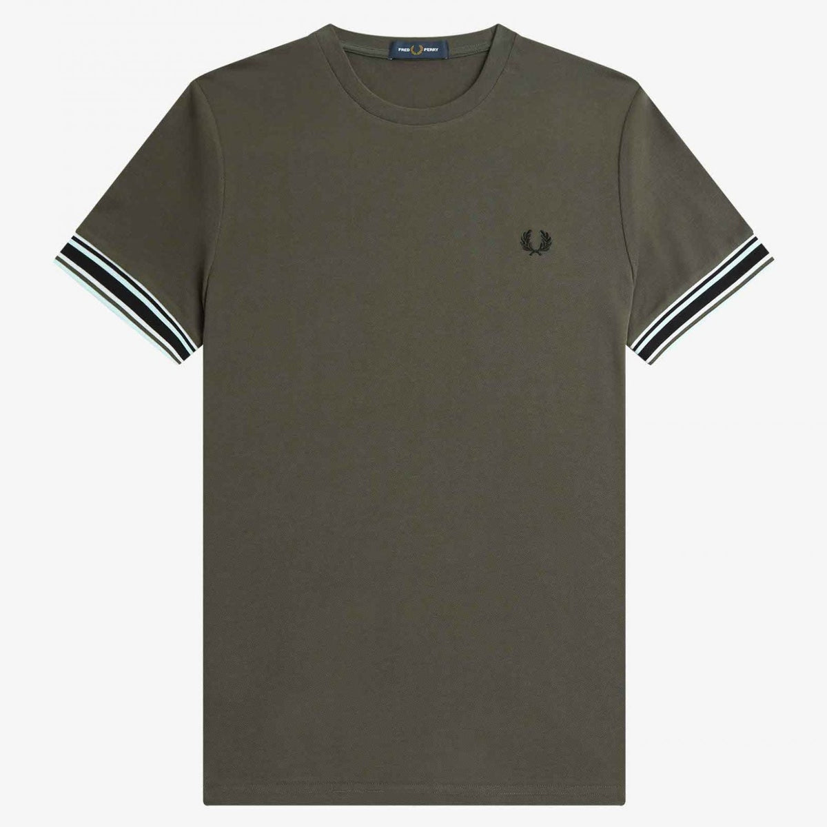 Fred Perry Bold Tipped Pique T-Shirt - Field Green