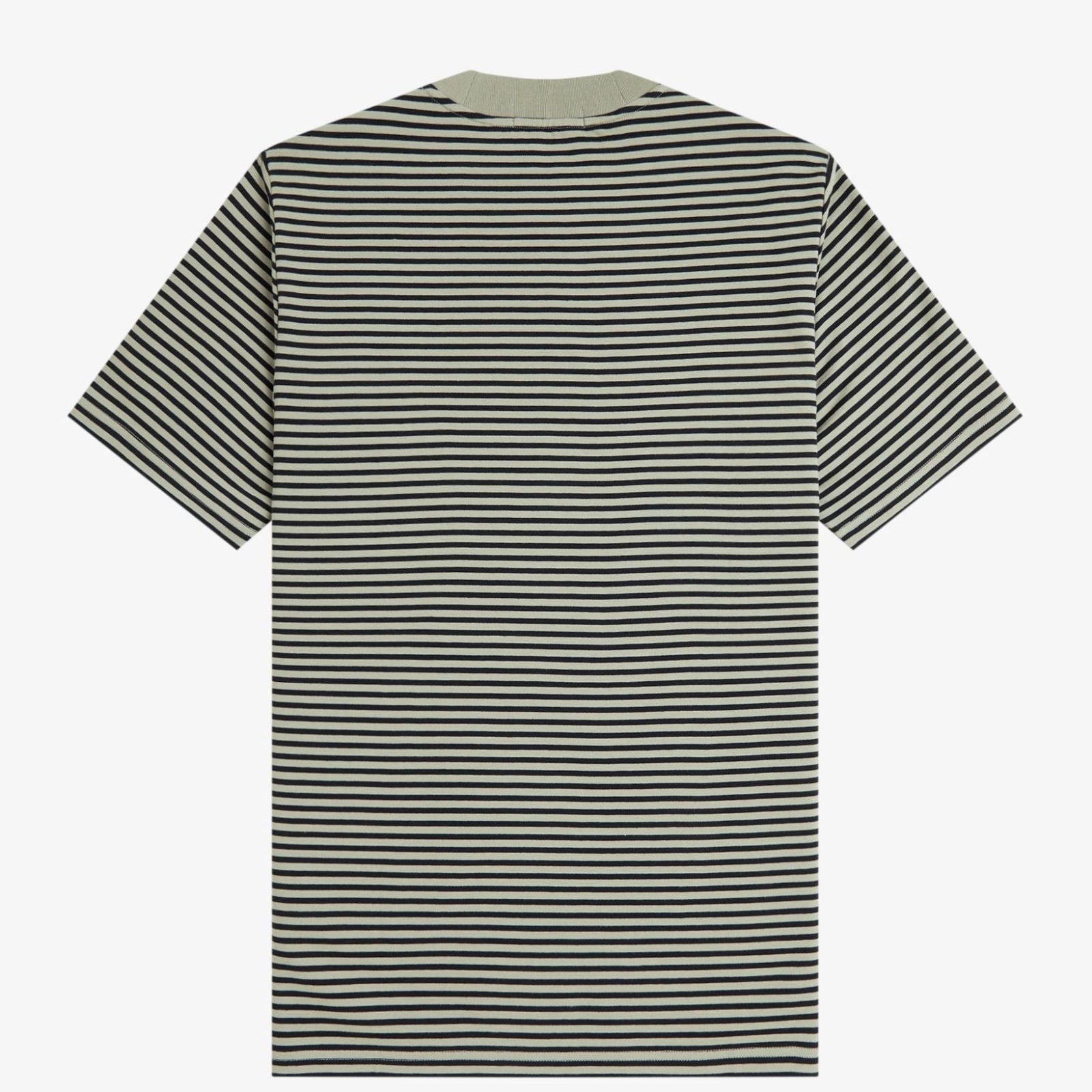 Fred Perry Fine Stripe Heavyweight T-Shirt - Seagrass