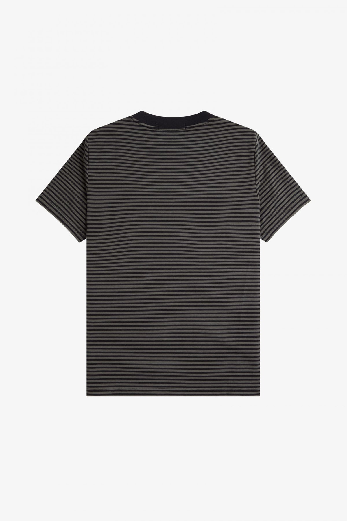 Fred Perry Fine Stripe Heavyweight T-Shirt - Black / Field Green